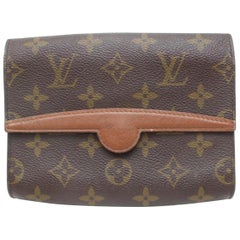 Vintage Louis Vuitton Monogram Arche Waist Pouch 870029 Brown Coated Canvas Clutch