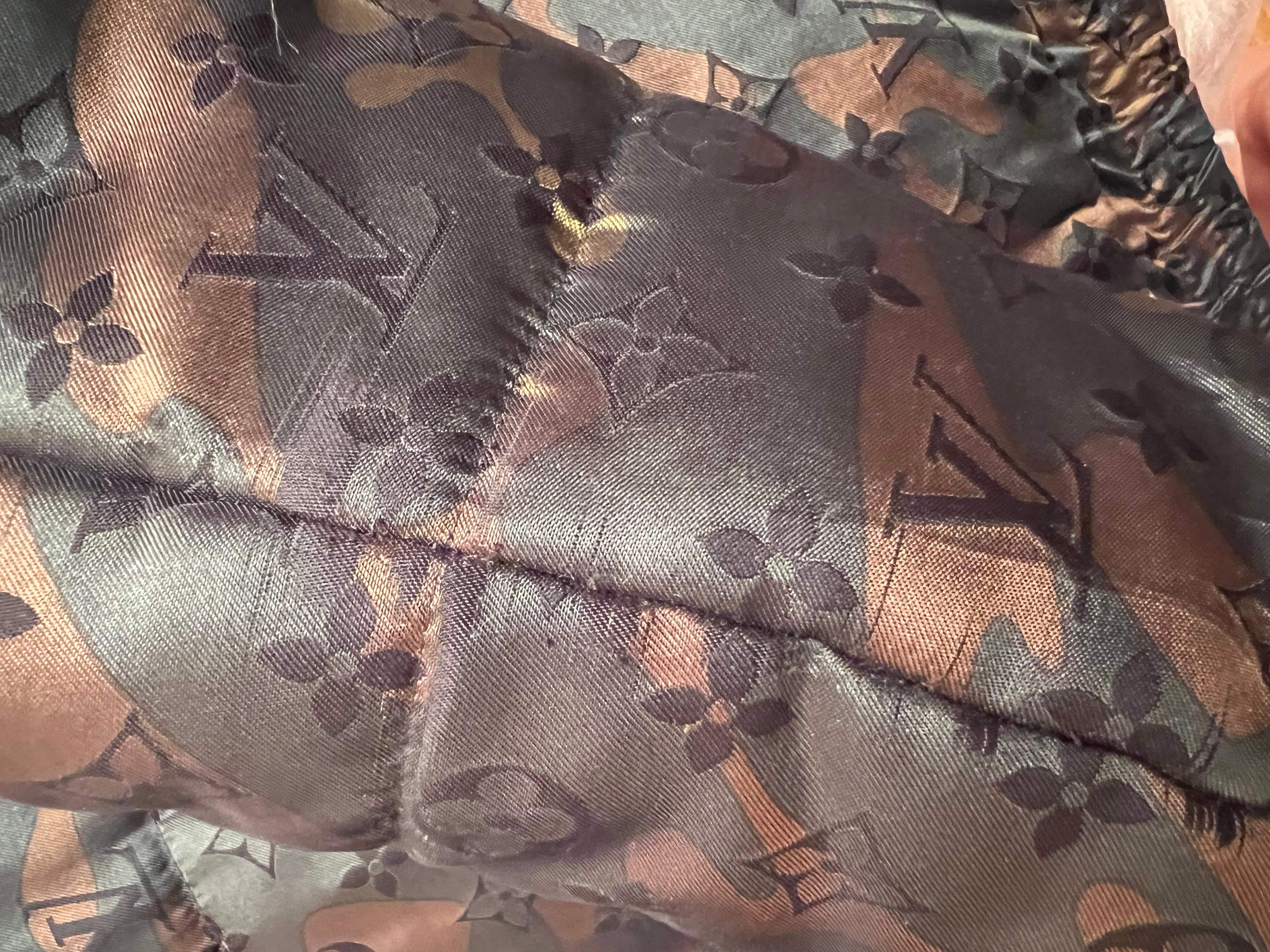 Louis Vuitton Monogram Army Green Jacket with Hoodie For Sale 14