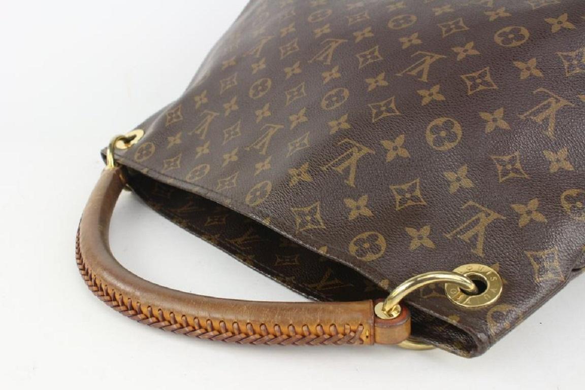 Brown Louis Vuitton Monogram Artsy MM Hobo Bag Braided Handle 1025lv21 For Sale