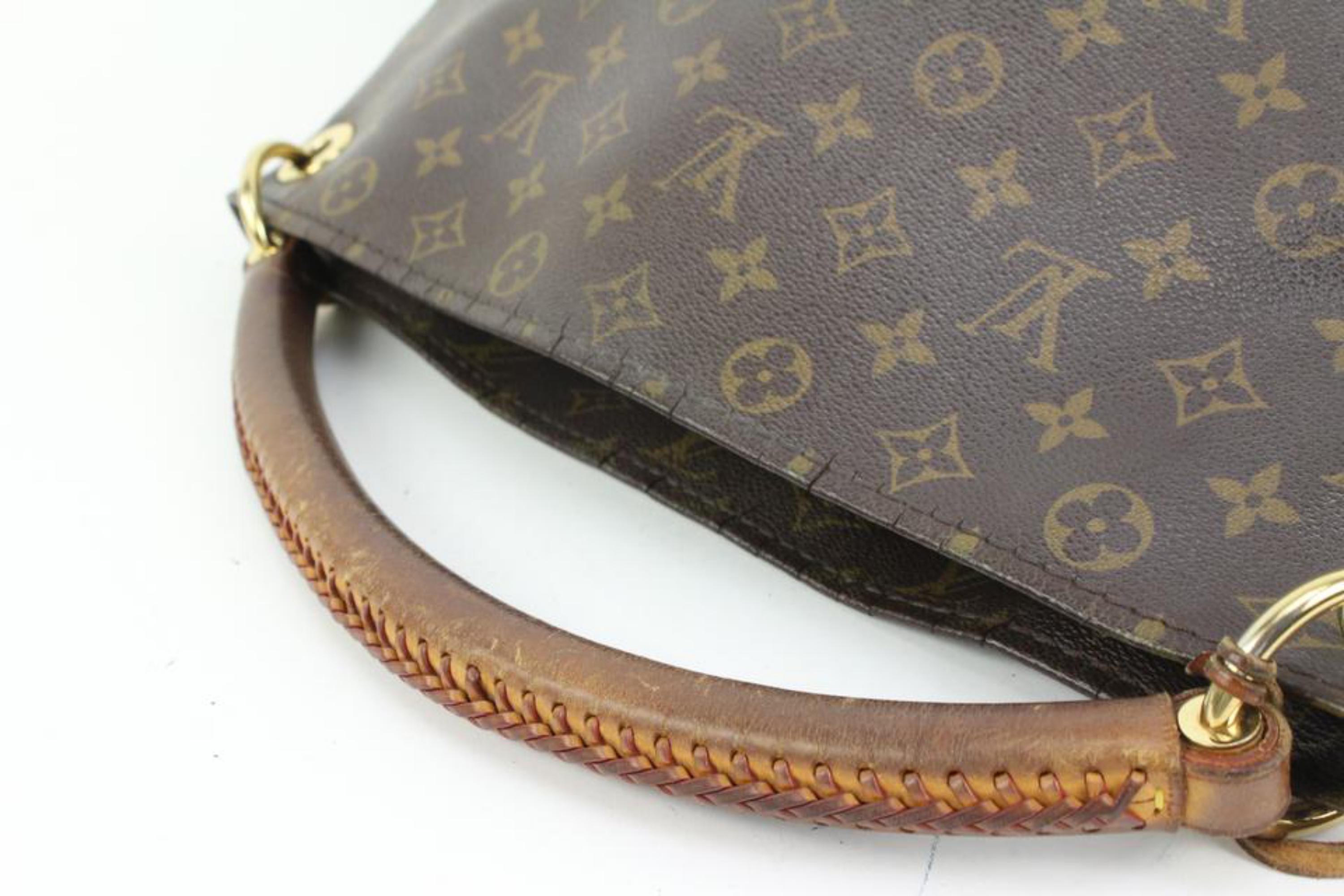 Women's Louis Vuitton Monogram Artsy MM Hobo Bag Braided Handle 57lz421s For Sale