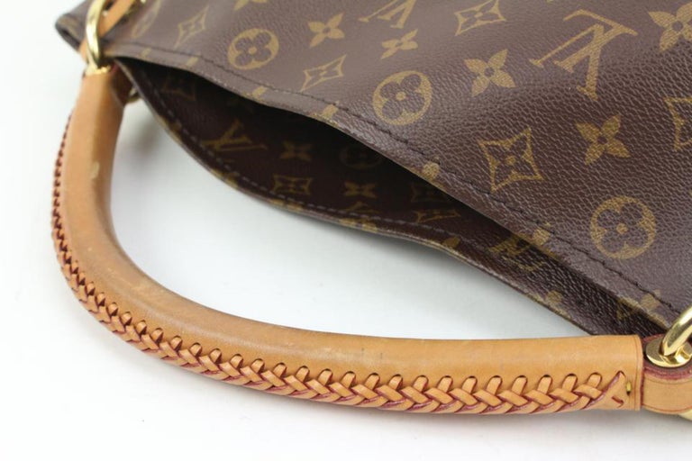 Louis Vuitton Monogram Artsy MM Hobo Bag Braided Handle Leather