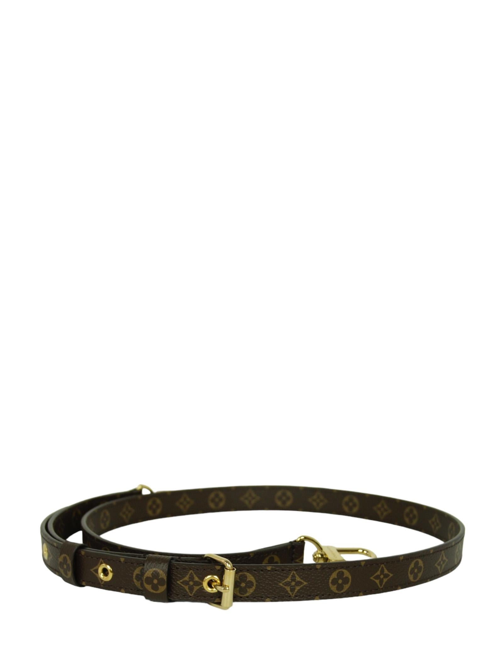 Louis Vuitton Monogram Bandouliere Bag/ Shoulder Strap

Color:  Brown
Hardware: Goldtone
Materials: Coated canvas, metal
Closure/Opening: Two hooks
Overall Condition: Excellent
Includes: Louis Vuitton pouch 
Retail: $450 plus