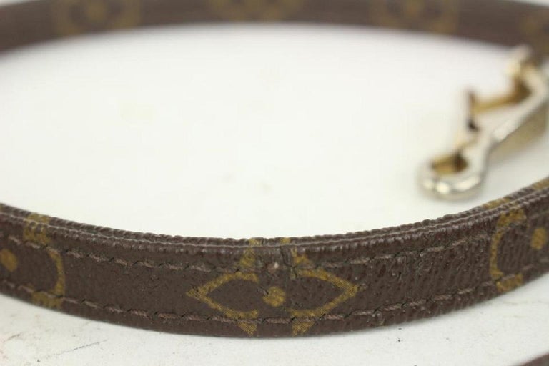 Louis Vuitton Baxter Dog Collar Monogram Bow X Small Brown in