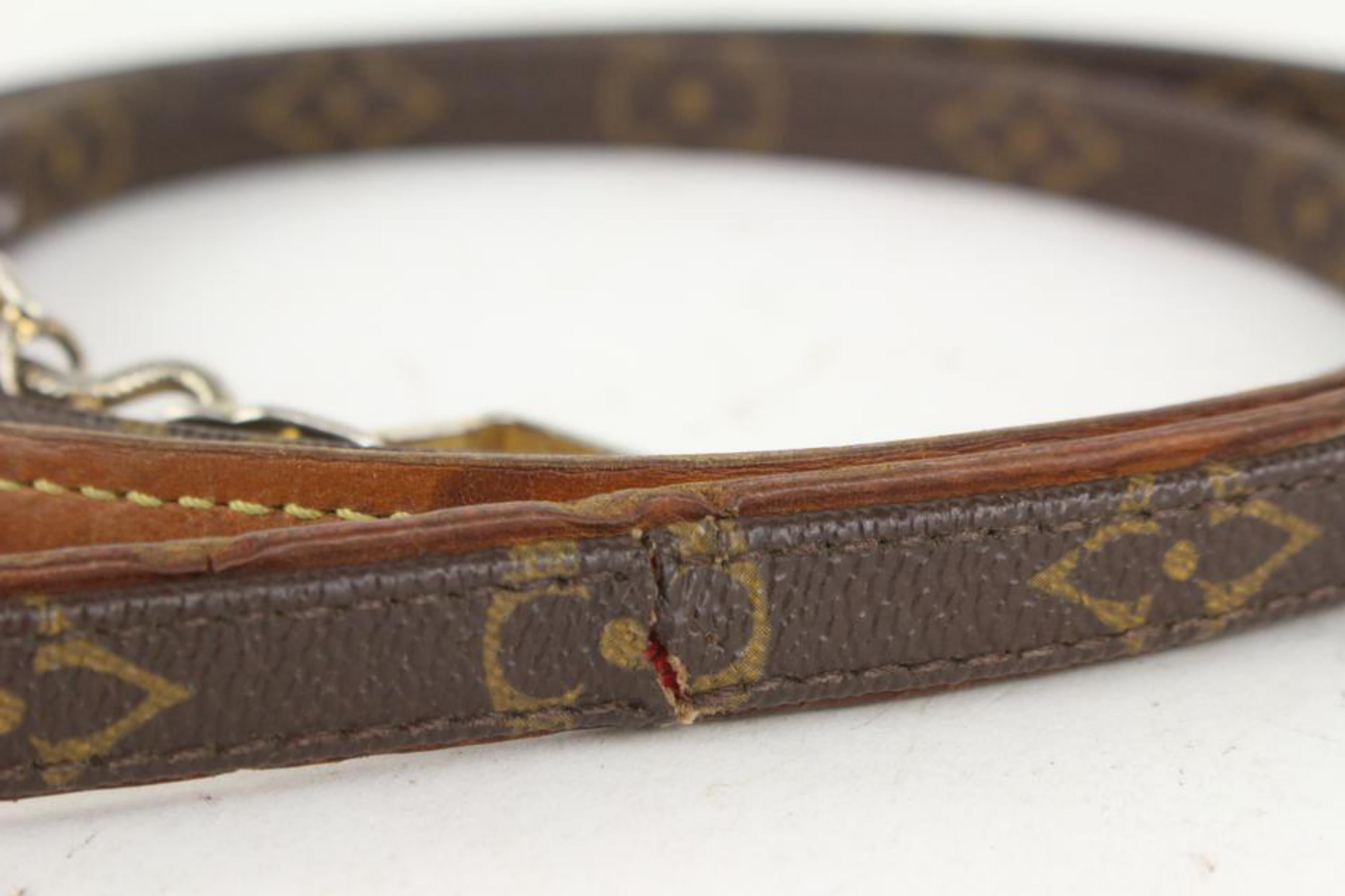 Louis Vuitton Monogram Baxter Leash 1020lv41 In Fair Condition For Sale In Dix hills, NY