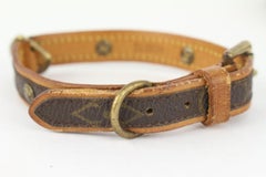 Louis Vuitton Monogram Baxter Leash and Collar Set 1012lv33