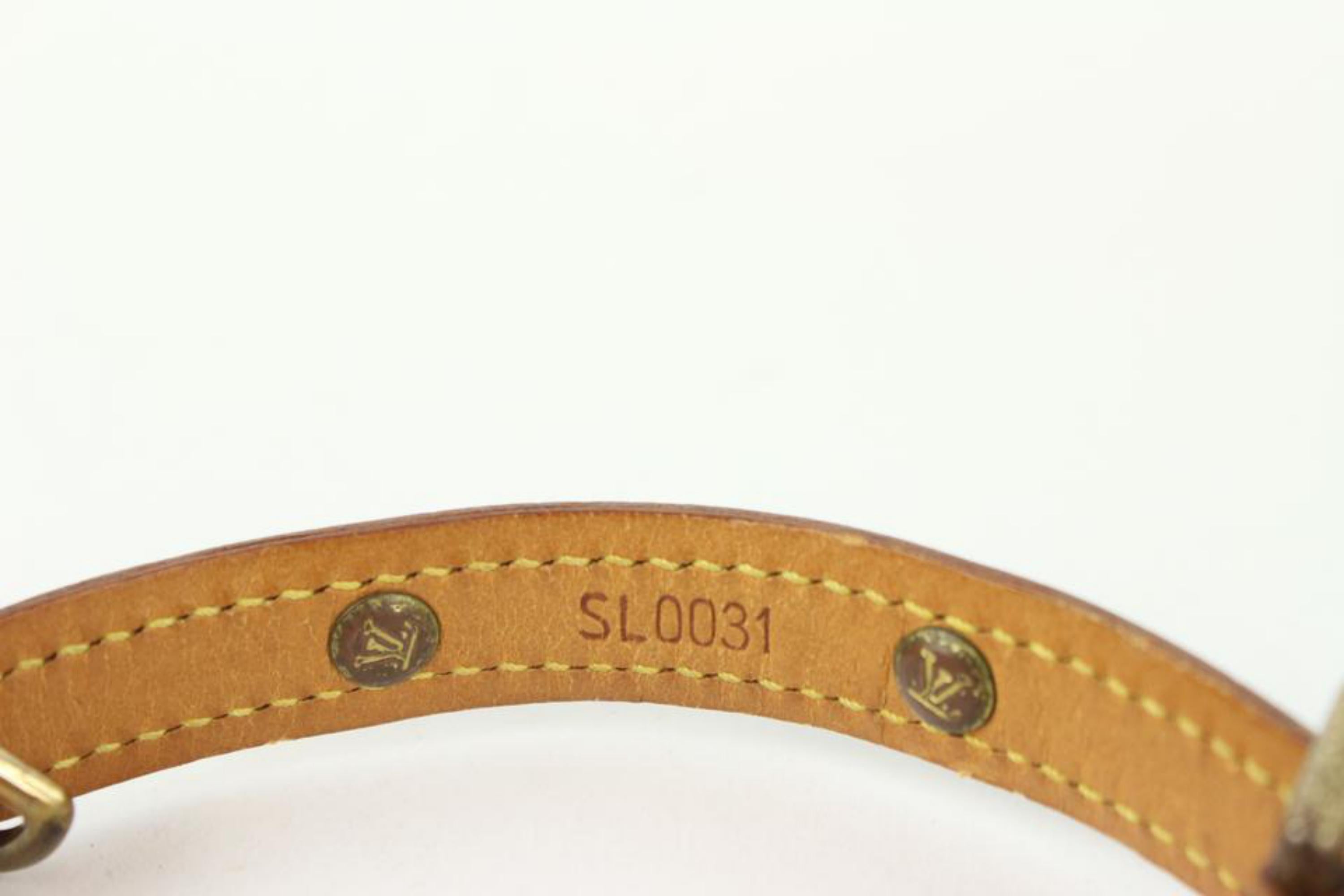 Men's Louis Vuitton Monogram Baxter Leash and Collar Set 1012lv33 For Sale