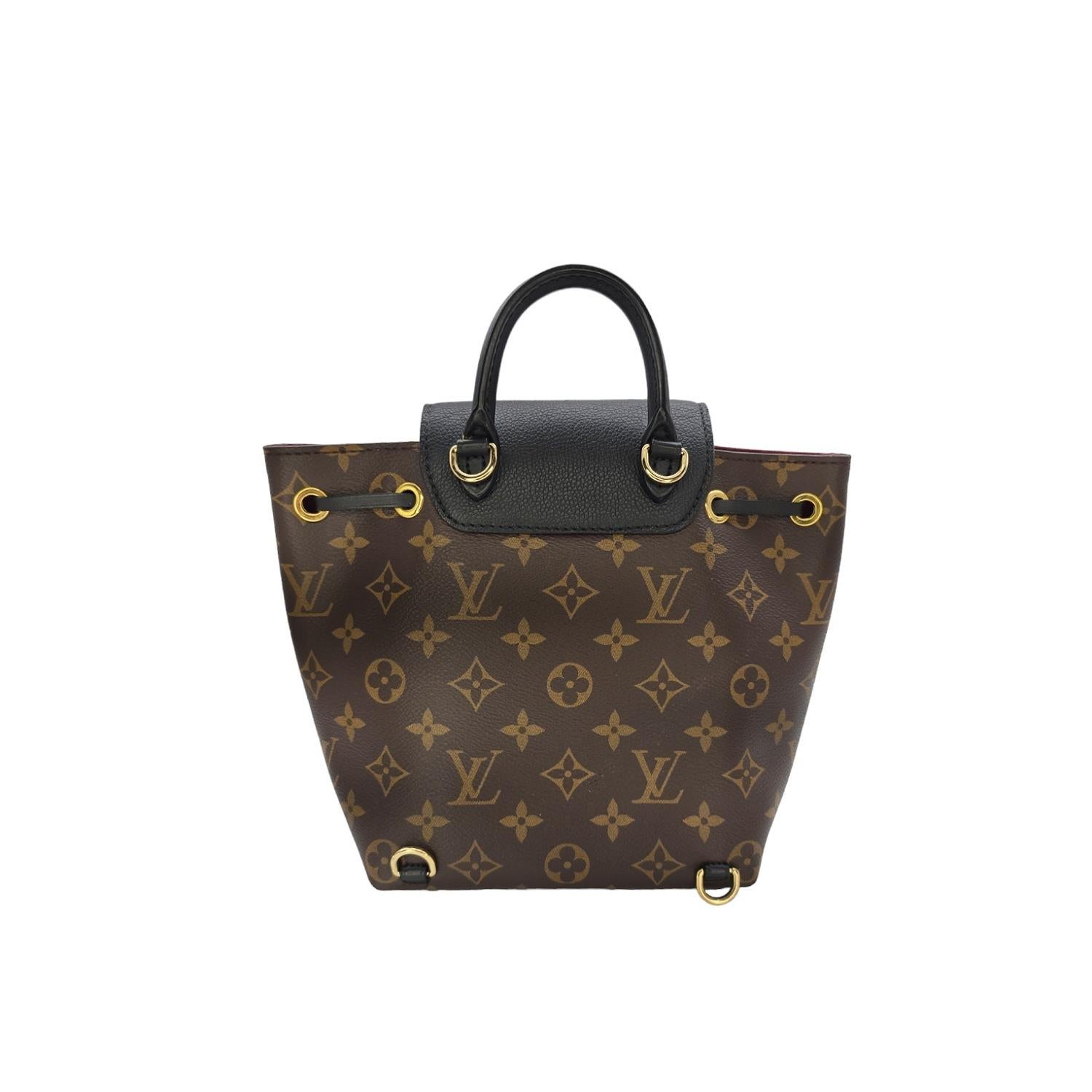 Elevate your accessories game with the Louis Vuitton Monogram BB Montsouris Backpack. Crafted from the iconic monogrammed coated canvas and luxurious black leather trim, this backpack exudes sophistication. The adjustable shoulder straps and