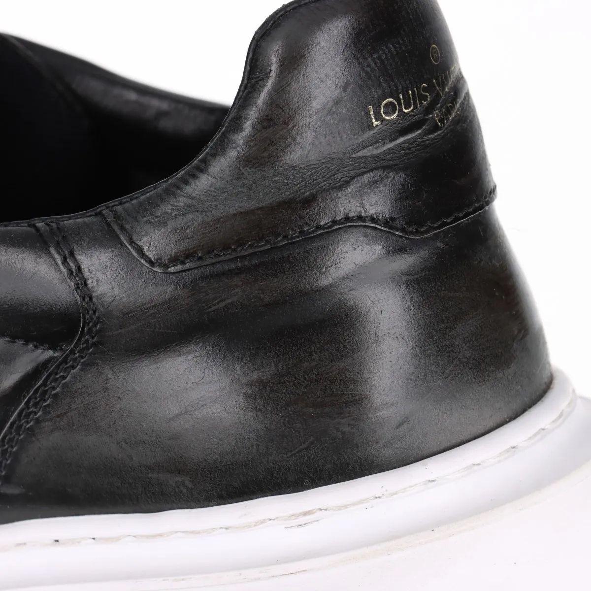 Louis Vuitton Monogram Beverly Hills Leder Turnschuhe Schwarz im Angebot 10