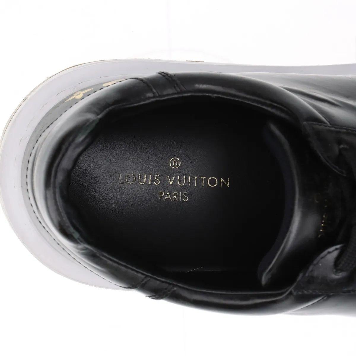 Louis Vuitton Monogram Beverly Hills Leder Turnschuhe Schwarz im Angebot 4