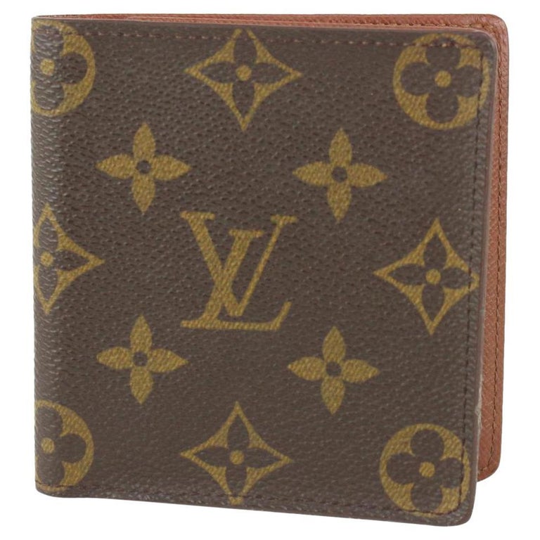 Louis Vuitton Monogram Bifold Men's Wallet Slender Marco Florin Multiple 825lv64 For Sale