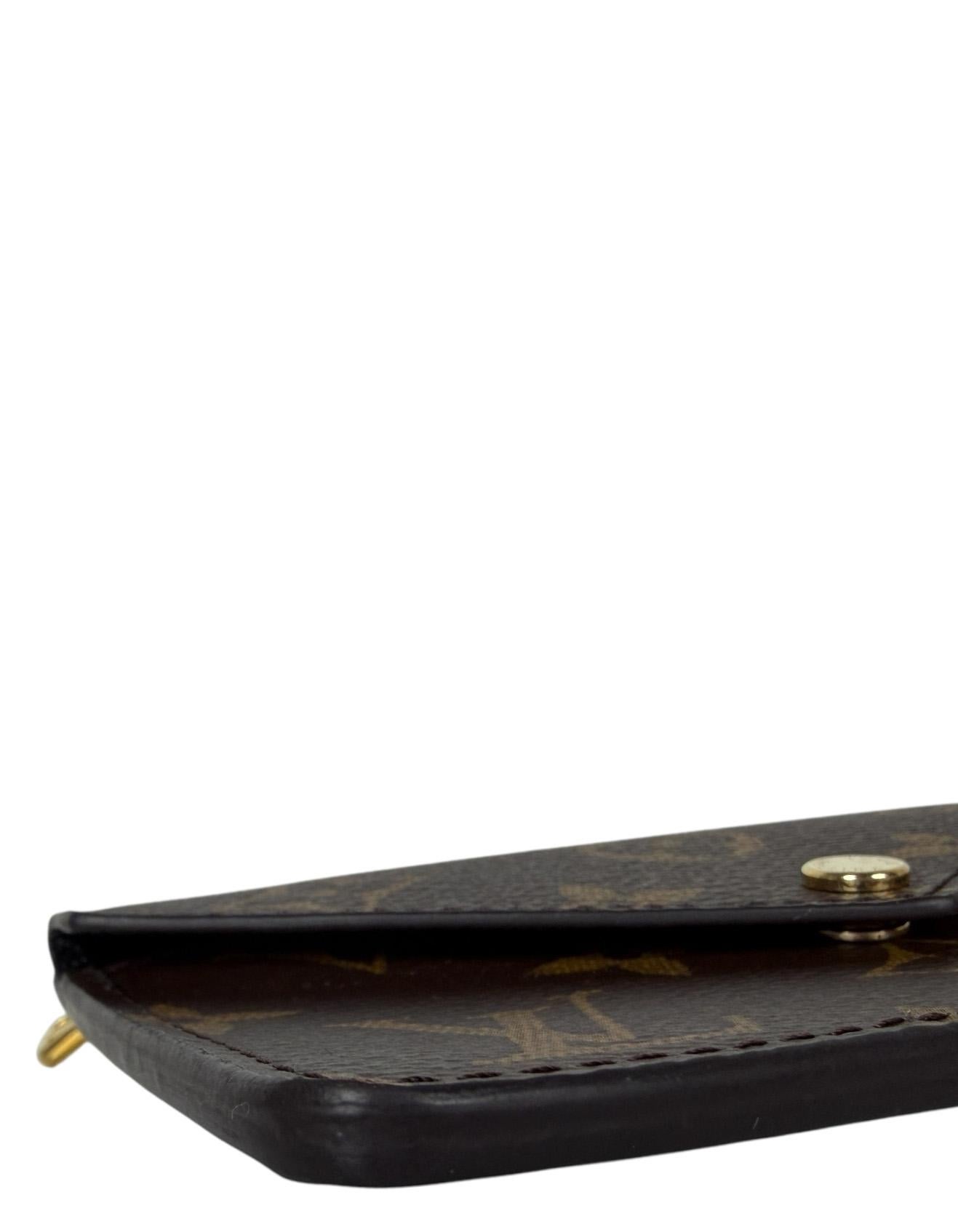 Louis Vuitton Monogram / Portacarte nero Recto Verso Portafoglio Portachiavi In condizioni ottime in vendita a New York, NY