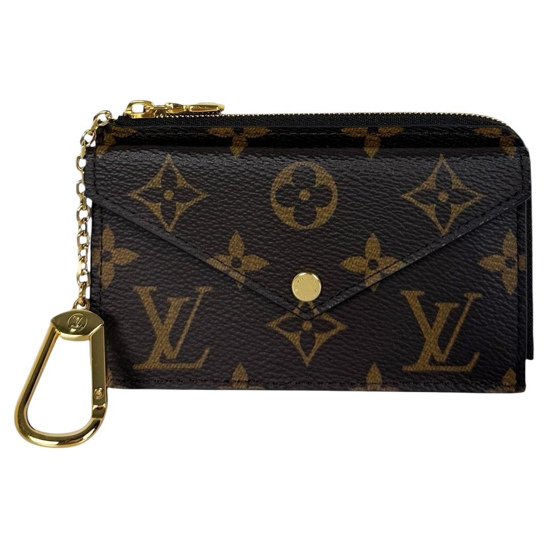 Louis Vuitton Monogram / Portacarte nero Recto Verso Portafoglio Portachiavi