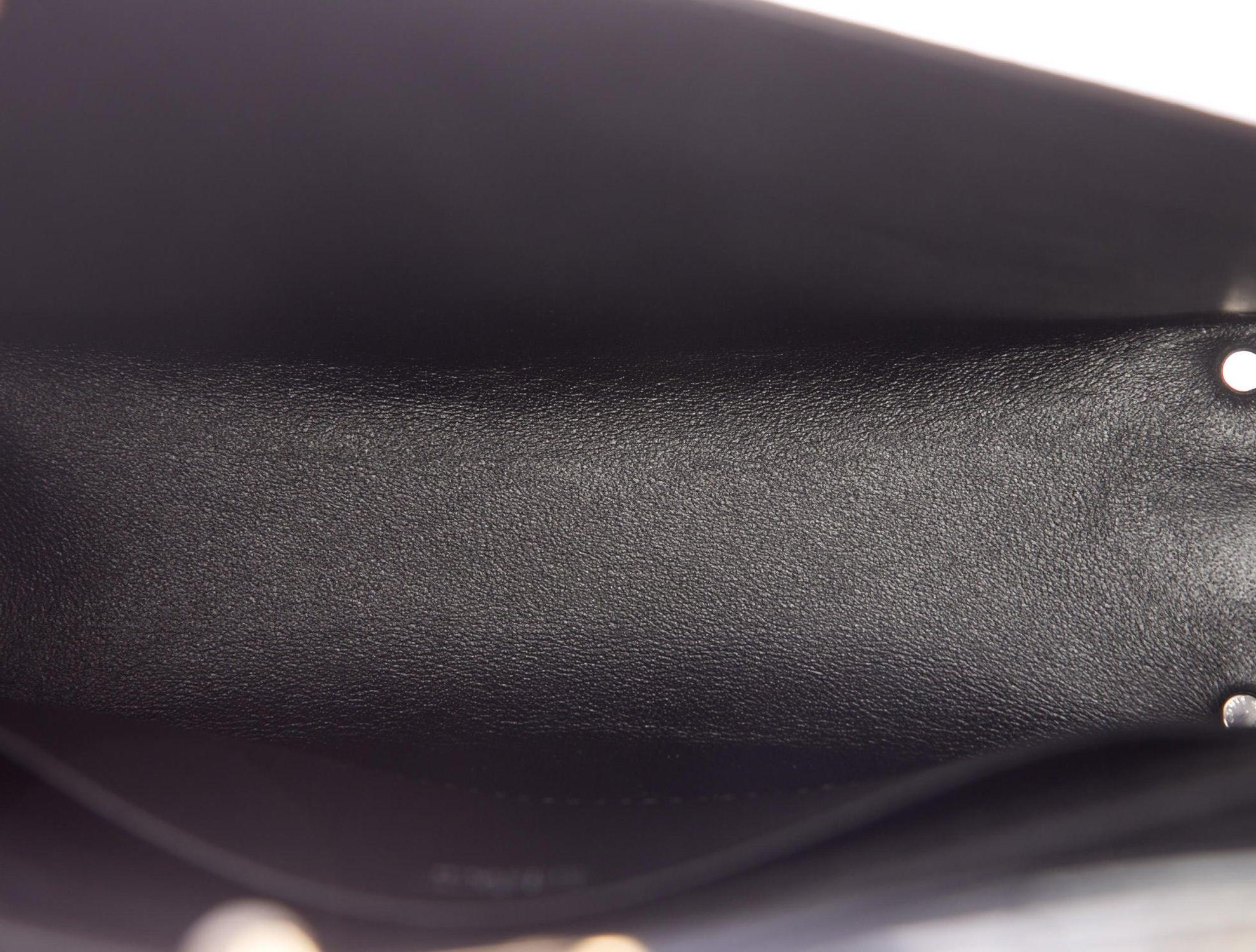 Women's Louis Vuitton Monogram Black Crocodile Evening Chain Shoulder Flap Bag in Box