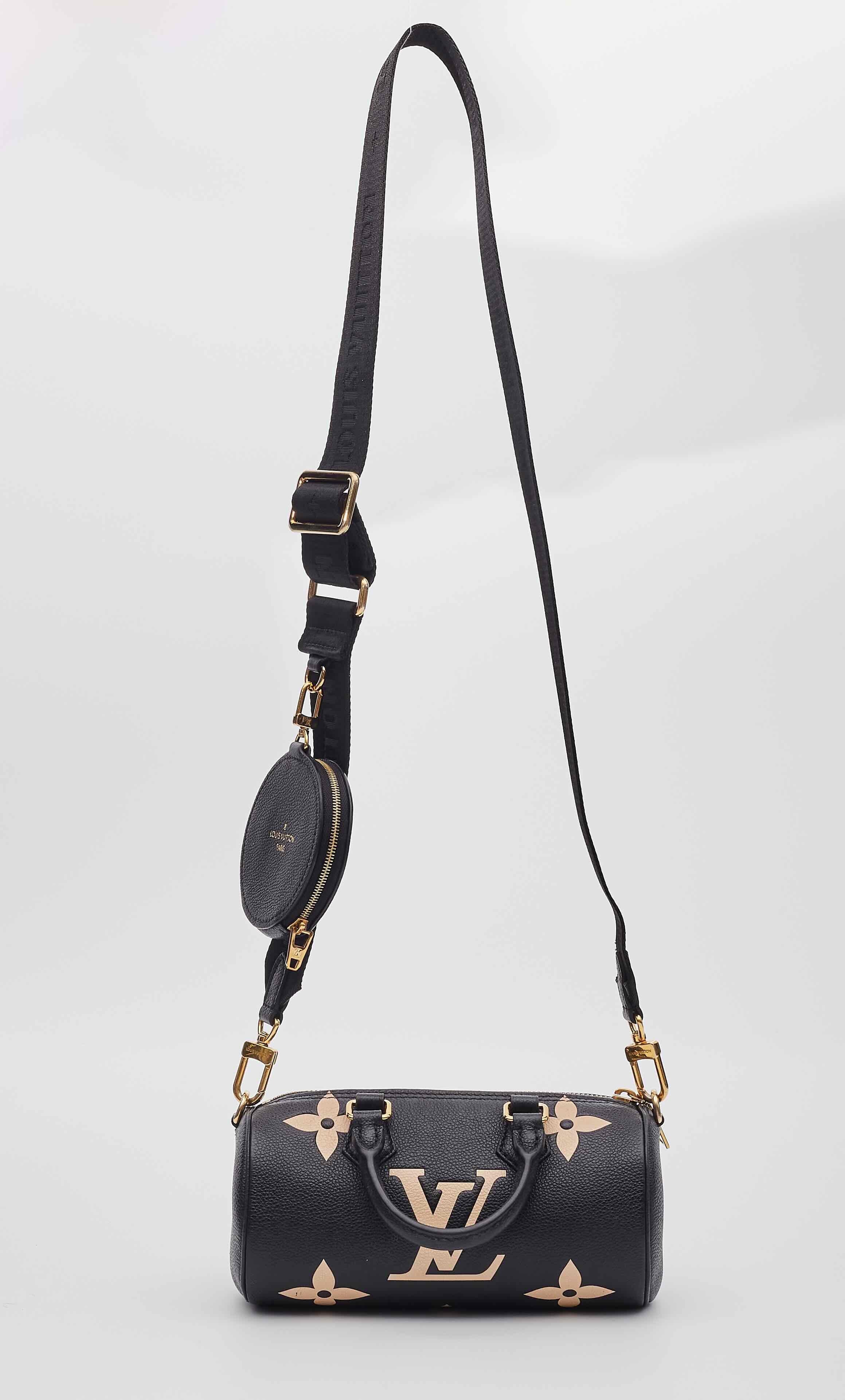 Louis Vuitton Monogram Black Empreinte Papillon BB Bag For Sale 7