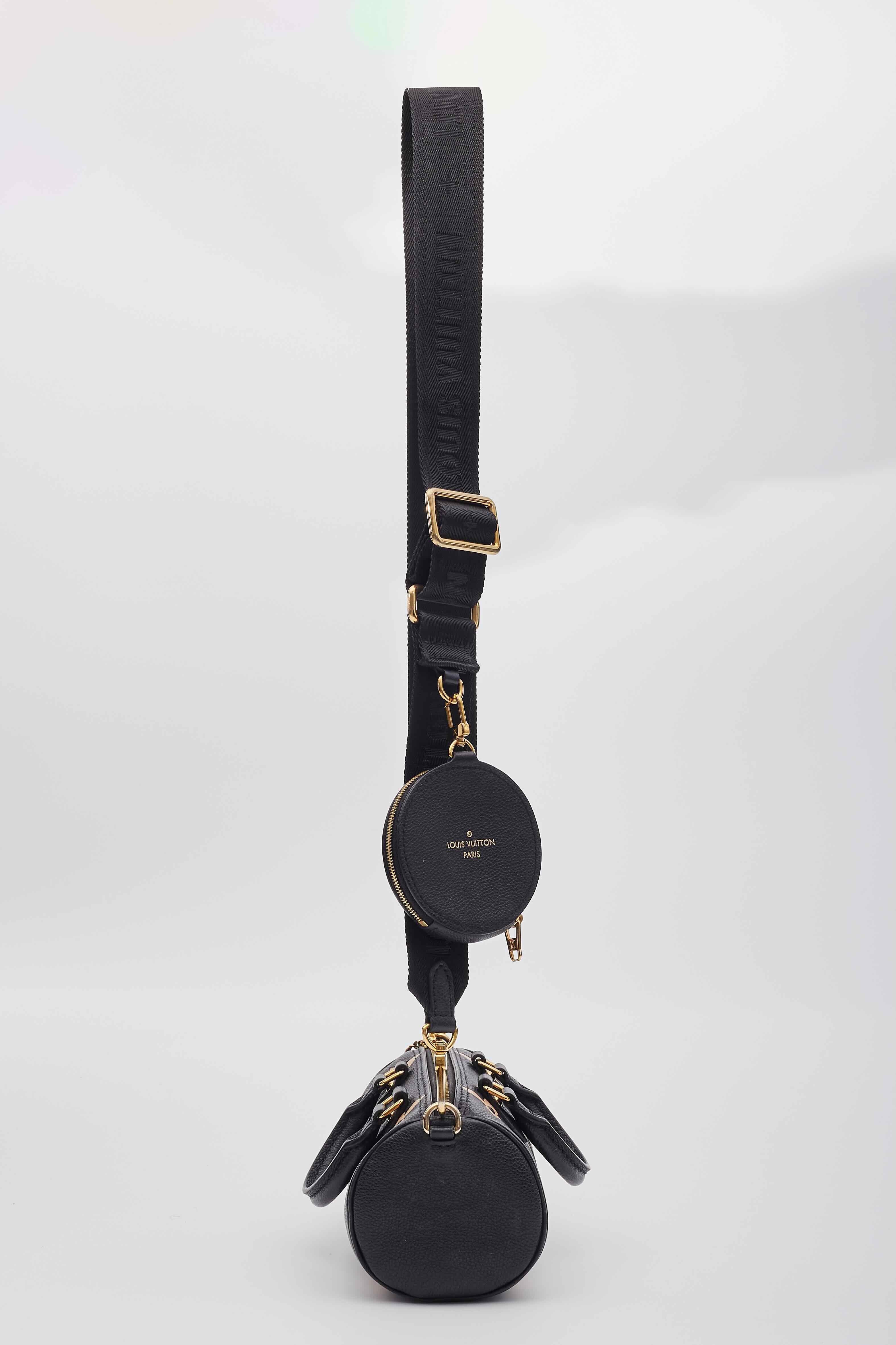 Louis Vuitton Monogram Black Empreinte Papillon BB Bag For Sale 8