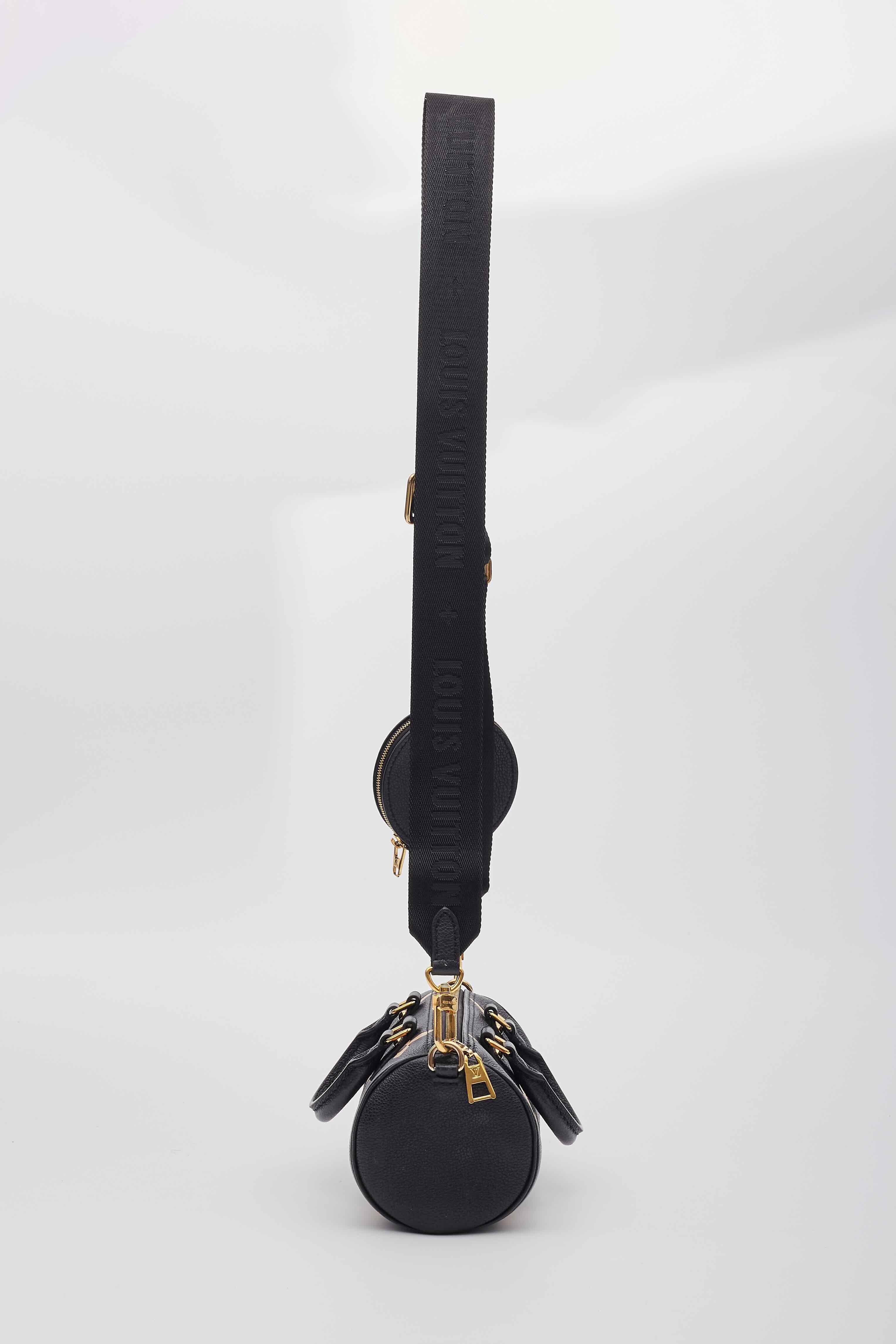 Louis Vuitton Monogram Black Empreinte Papillon BB Bag For Sale 9