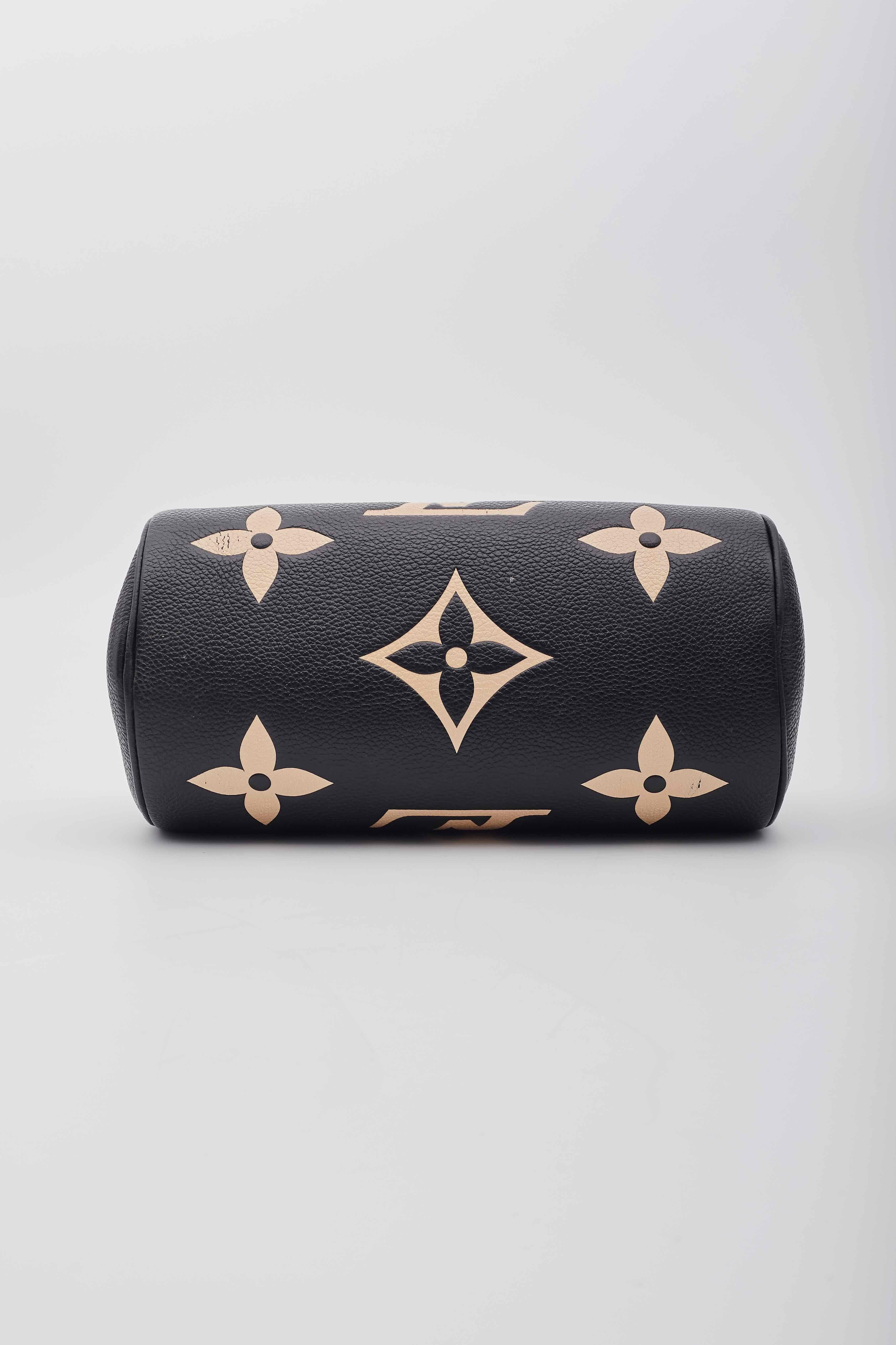 Louis Vuitton Monogram Black Empreinte Papillon BB Bag For Sale 1