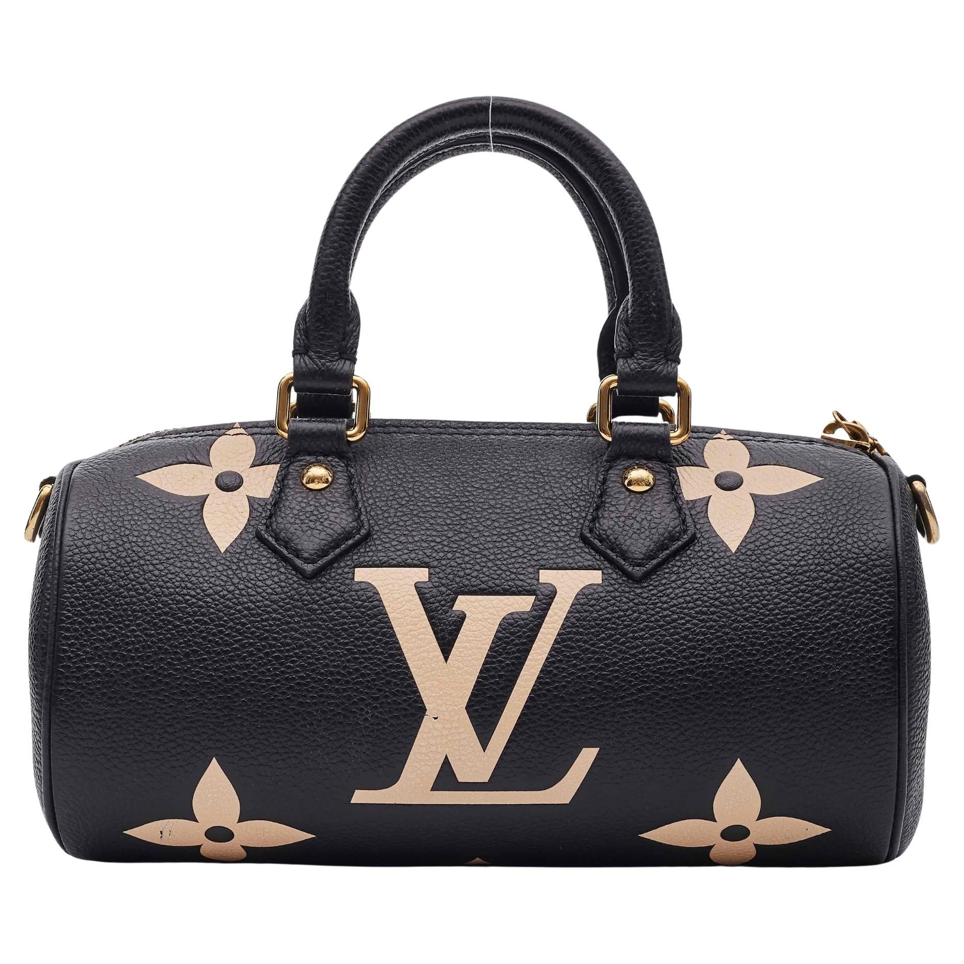 Louis Vuitton Monogram Black Empreinte Papillon BB Bag For Sale