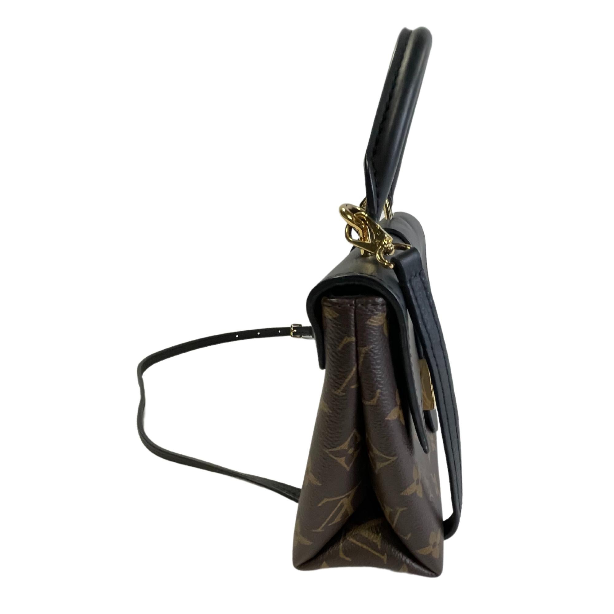Women's Louis Vuitton Monogram Black Leather Locky BB Bag