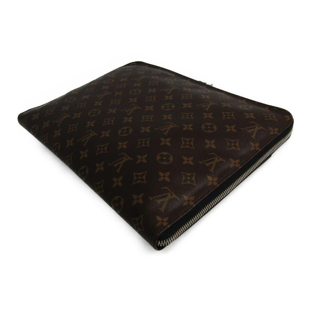 Women's or Men's Louis Vuitton Monogram Black Men's Women's Travel Laptop Business Clutch Bag