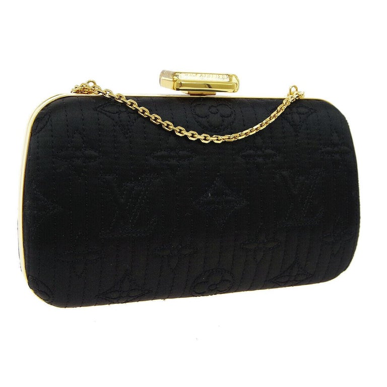 Louis Vuitton Black Satin Evening Bag