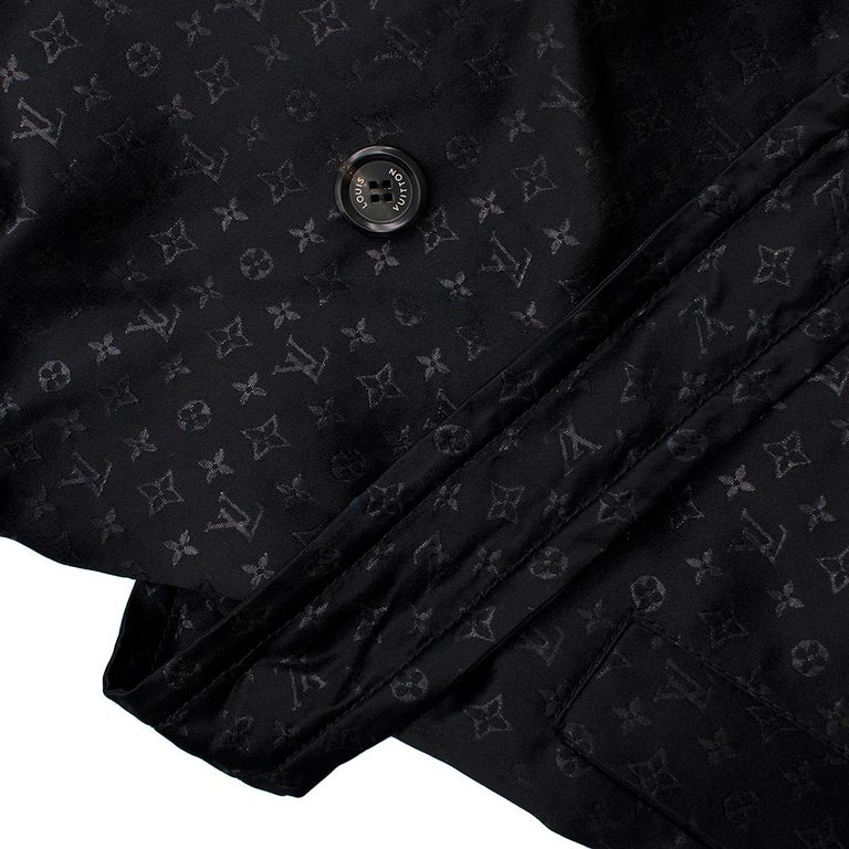 Louis vuitton black trench cheap coat