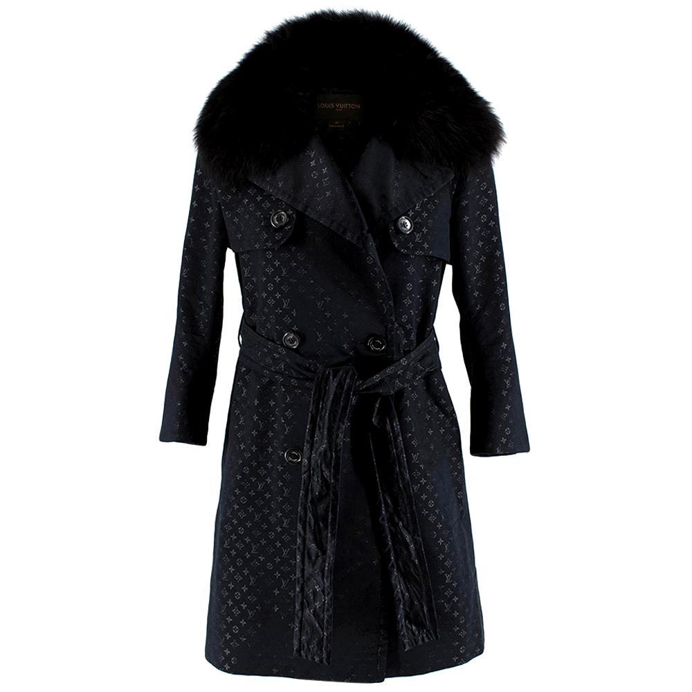 Louis Vuitton] Louis Vuitton trench coat Cotton Black Ladies Trench Court –  KYOTO NISHIKINO