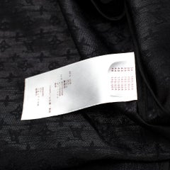 Louis Vuitton Monogram Black Trench Coat with Fox Fur Collar - Size US 4