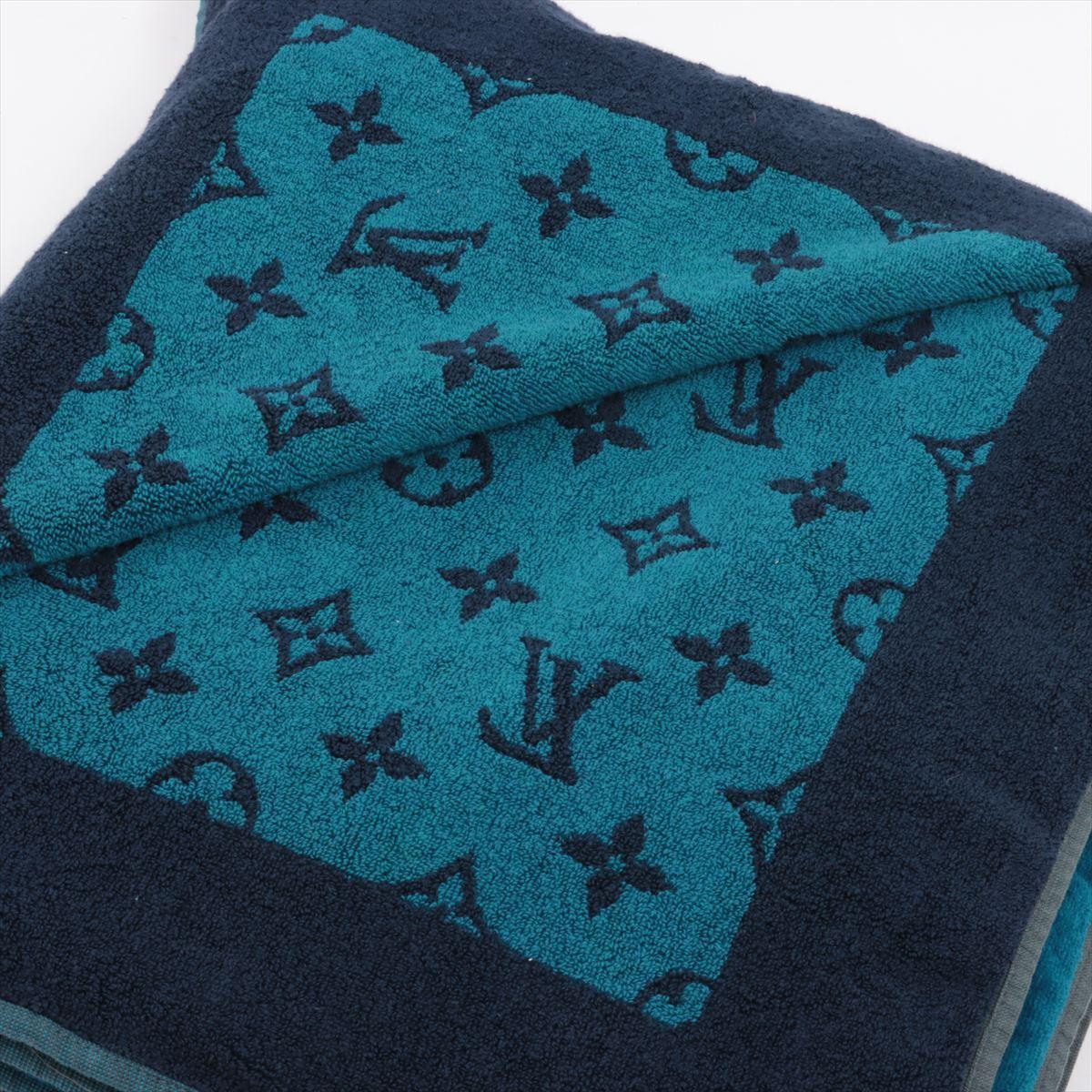 Louis Vuitton Monogram Blanket Navy Blue x Blue Green In Good Condition For Sale In Indianapolis, IN