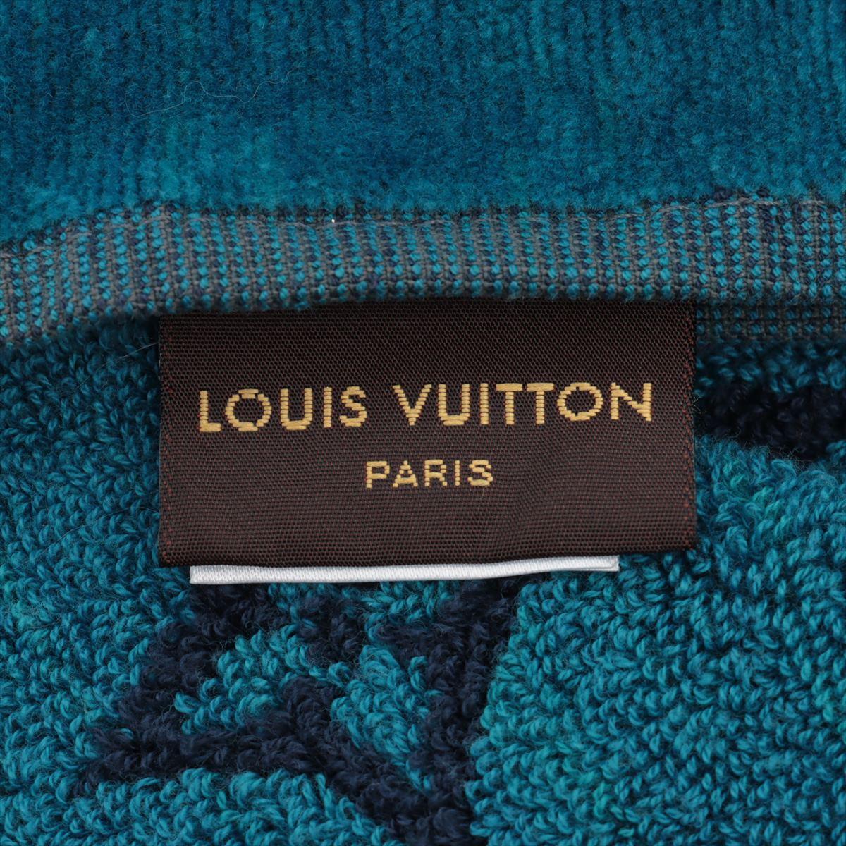 Women's or Men's Louis Vuitton Monogram Blanket Navy Blue x Blue Green For Sale