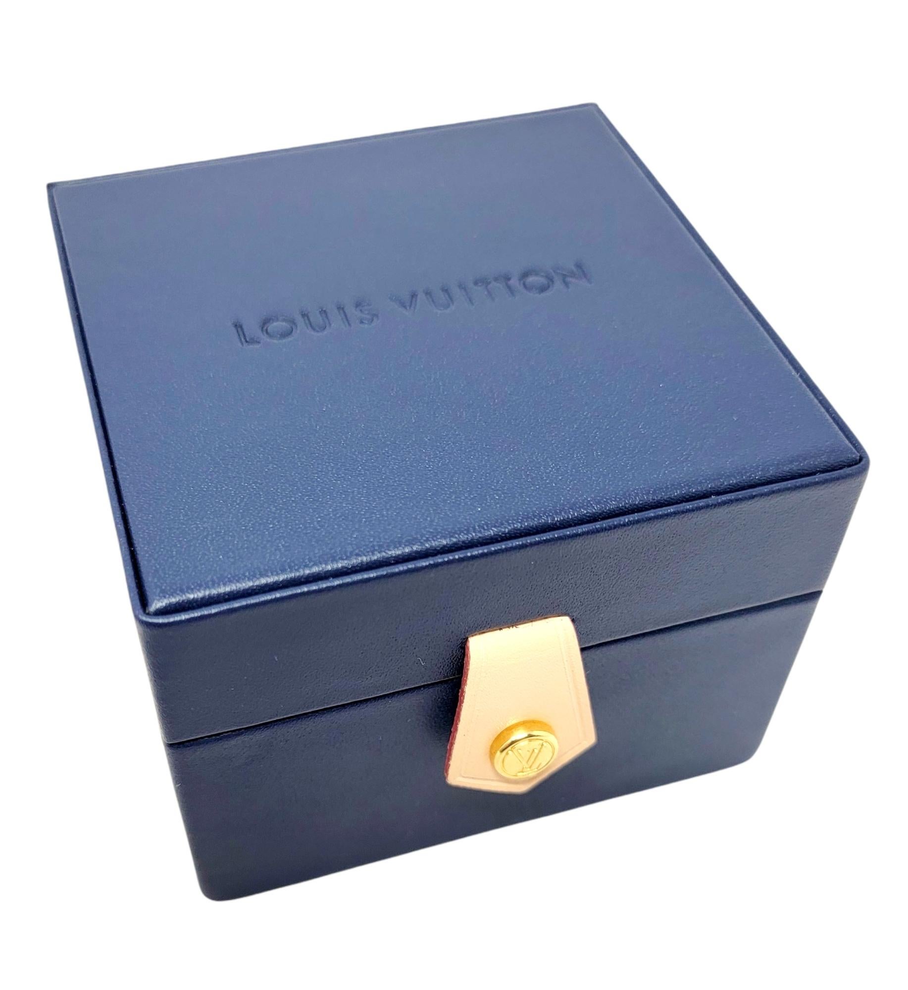 Louis Vuitton Monogram Blossom Long Dangle Earrings with Diamonds Tri-Tone Gold 1