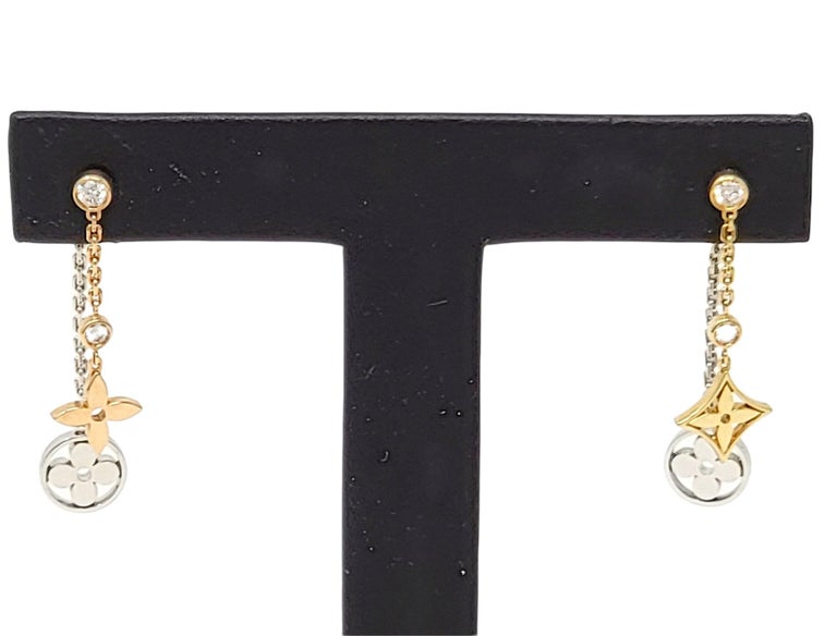 Orecchini ad anello mini Louis Vuitton Blossom, oro rosa e diamanti -  Categorie Q06968