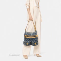 Louis Vuitton Monogram Blue Denim Baggy GM Large Shoulder Bag