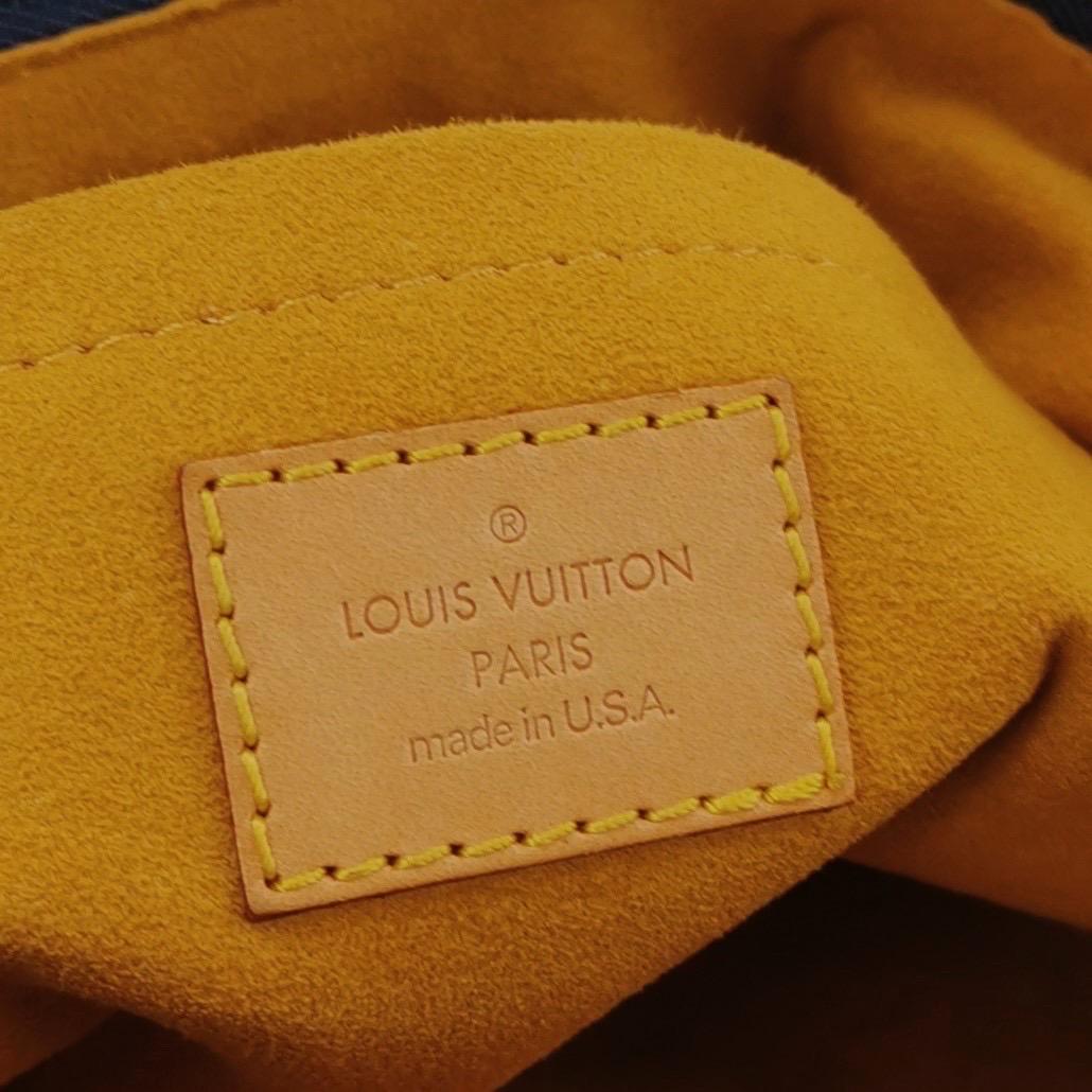 Louis Vuitton Monogram Blue Denim Baggy GM Large Shoulder Bag For Sale 3