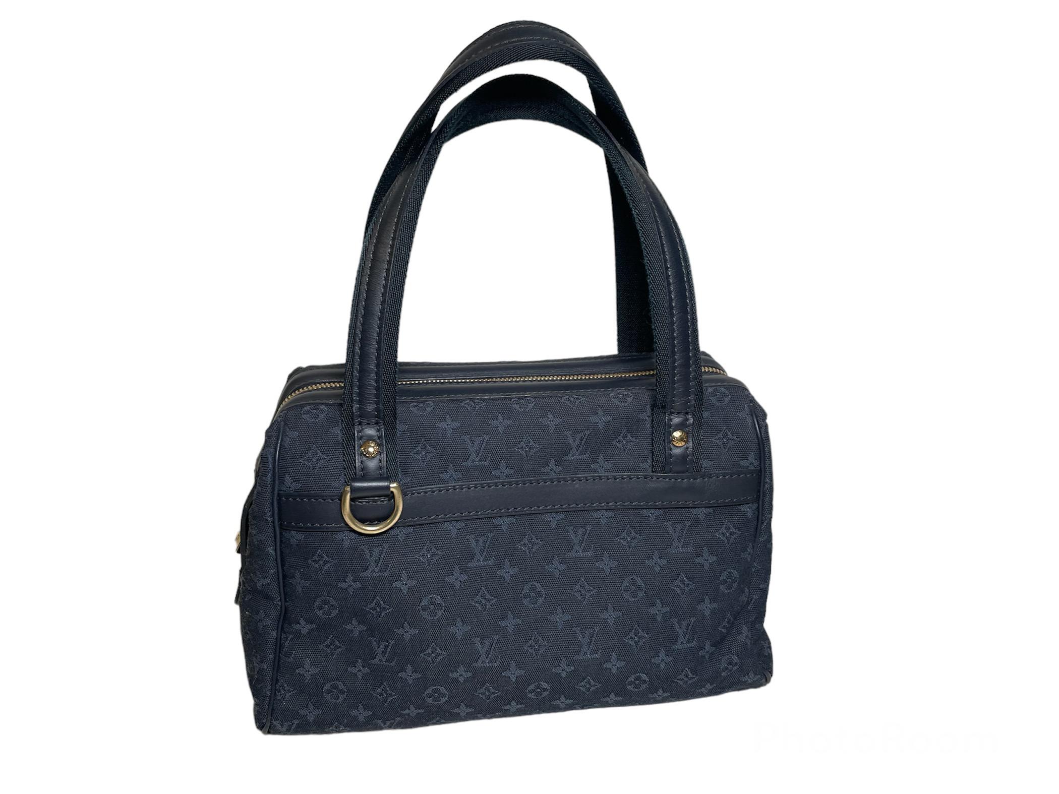 Louis Vuitton Monogram Blue Idylle Mini Lin Josephine PM Style Canvas Handbag 6
