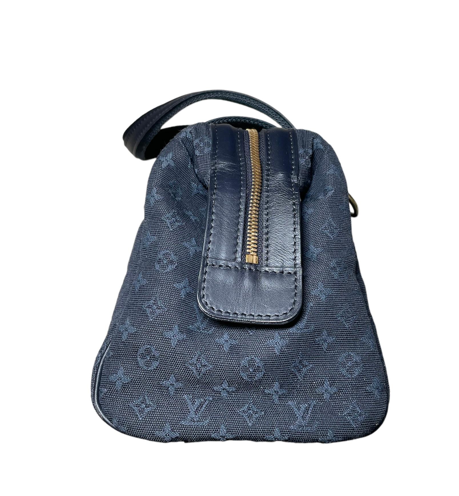 Louis Vuitton Monogram Blue Idylle Mini Lin Josephine PM Style Canvas Handbag 8