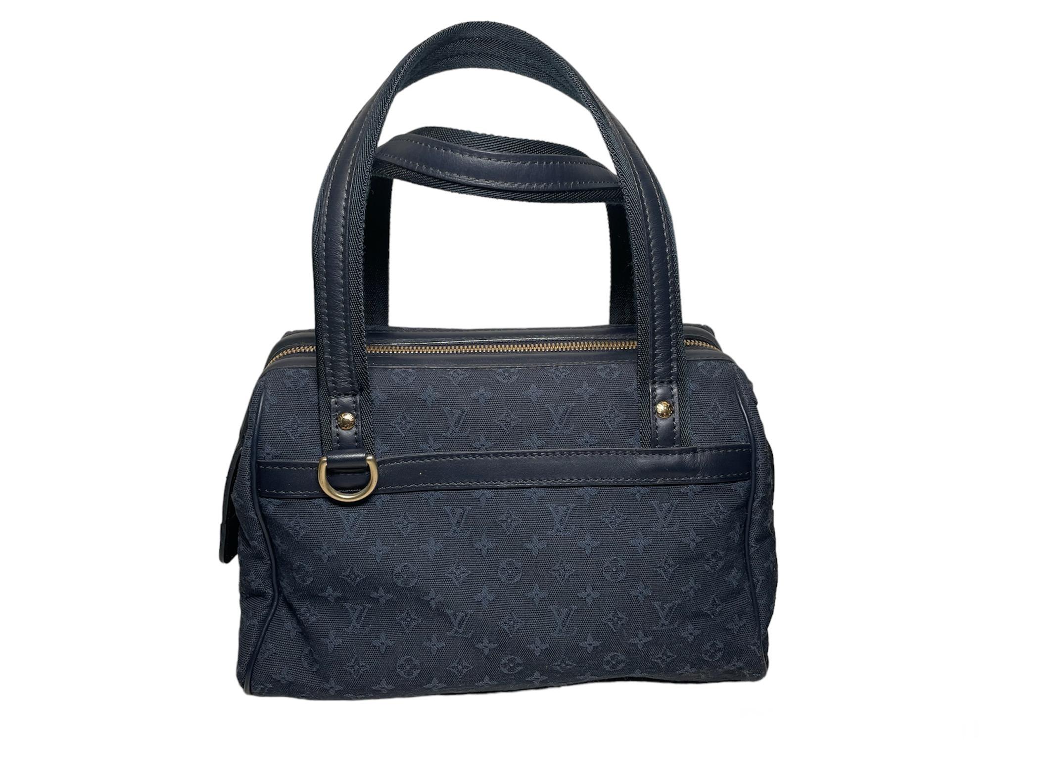 Louis Vuitton Monogram Blue Idylle Mini Lin Josephine PM Style Canvas Handbag 9