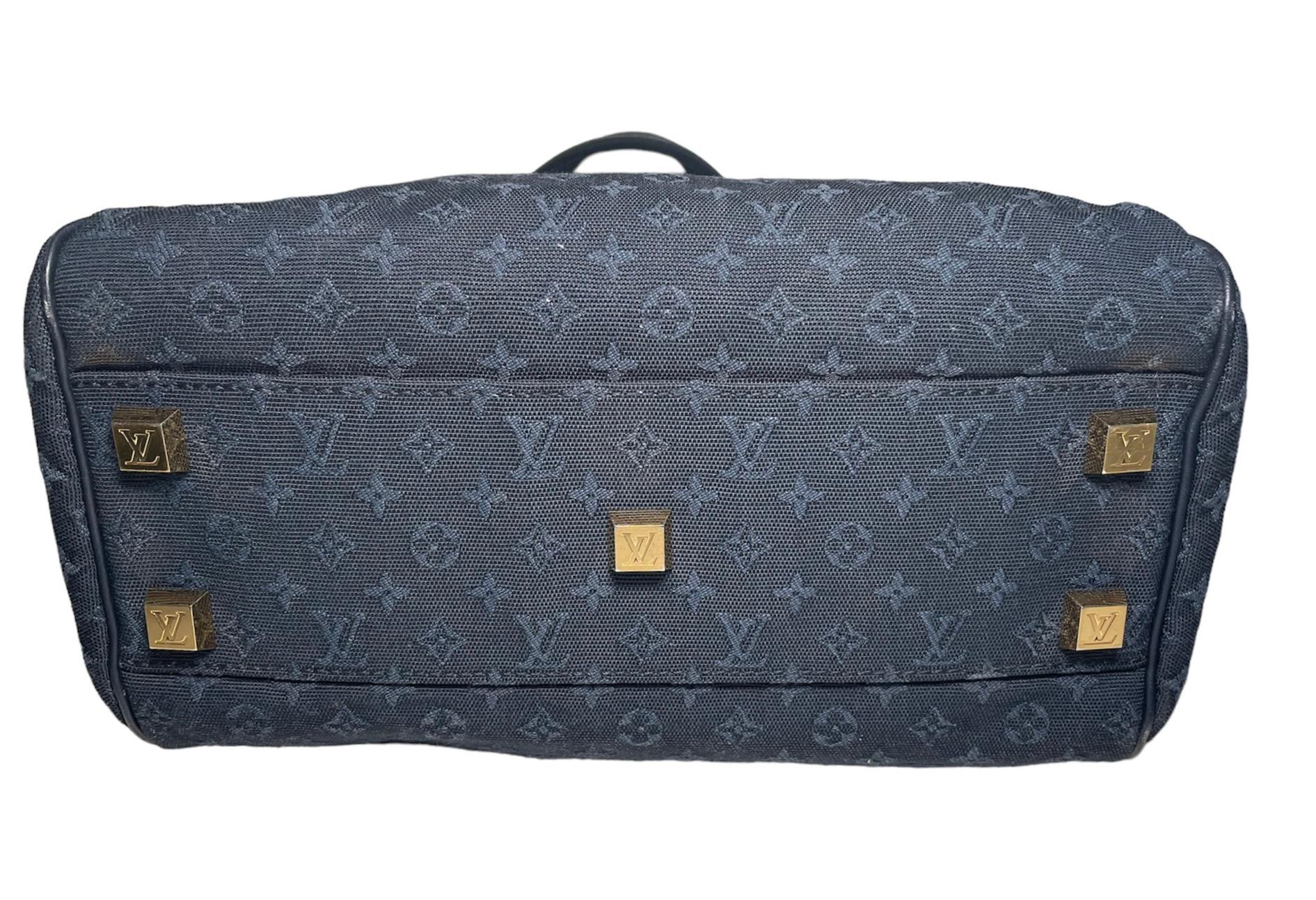 Louis Vuitton Monogram Blue Idylle Mini Lin Josephine PM Style Canvas Handbag 11