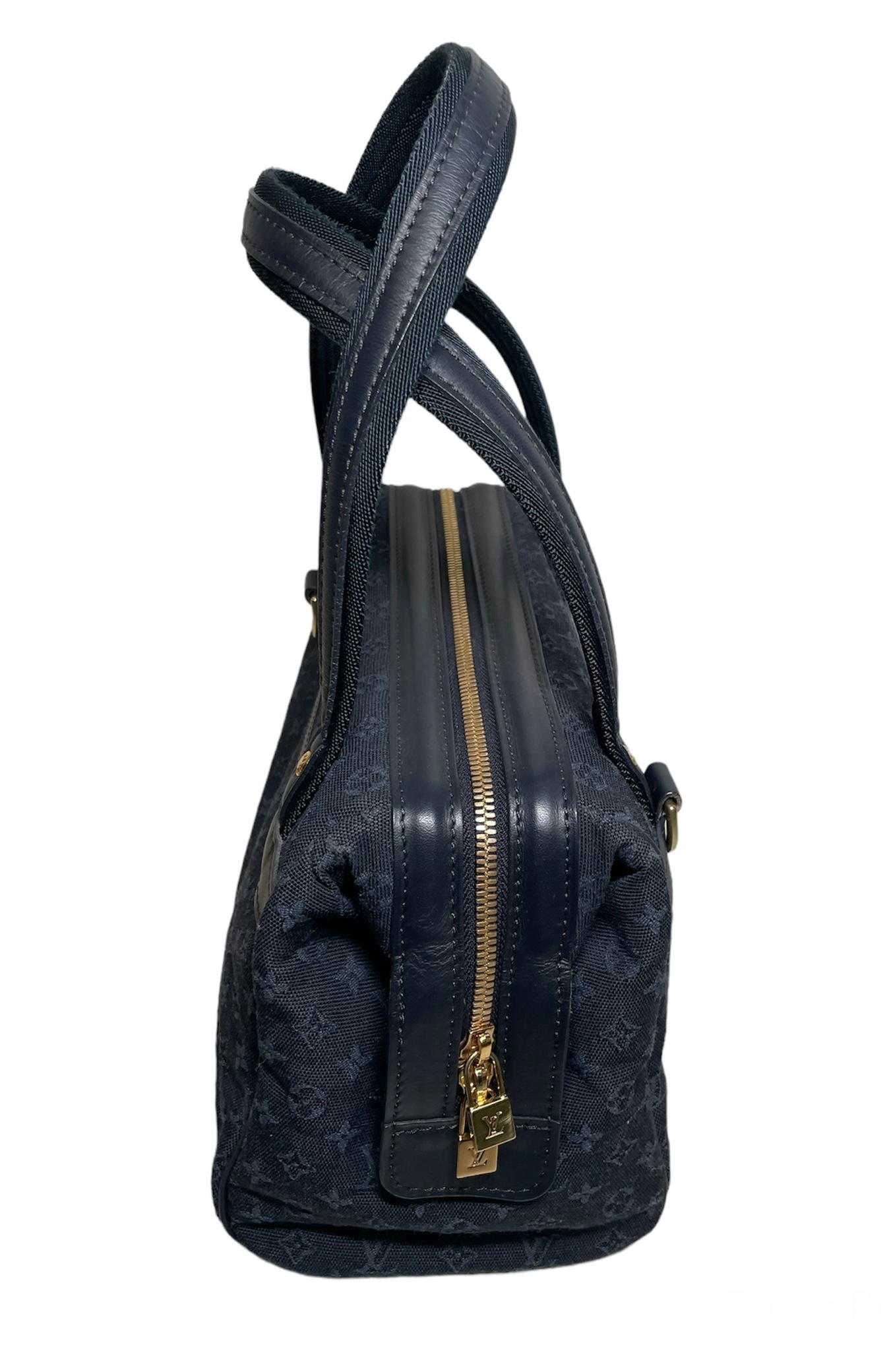 Louis Vuitton Monogram Blue Idylle Mini Lin Josephine PM Style Canvas Handbag 3