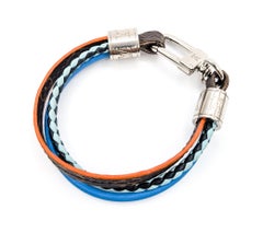 Louis Vuitton Monogram & Blue Leather Treble Bracelet