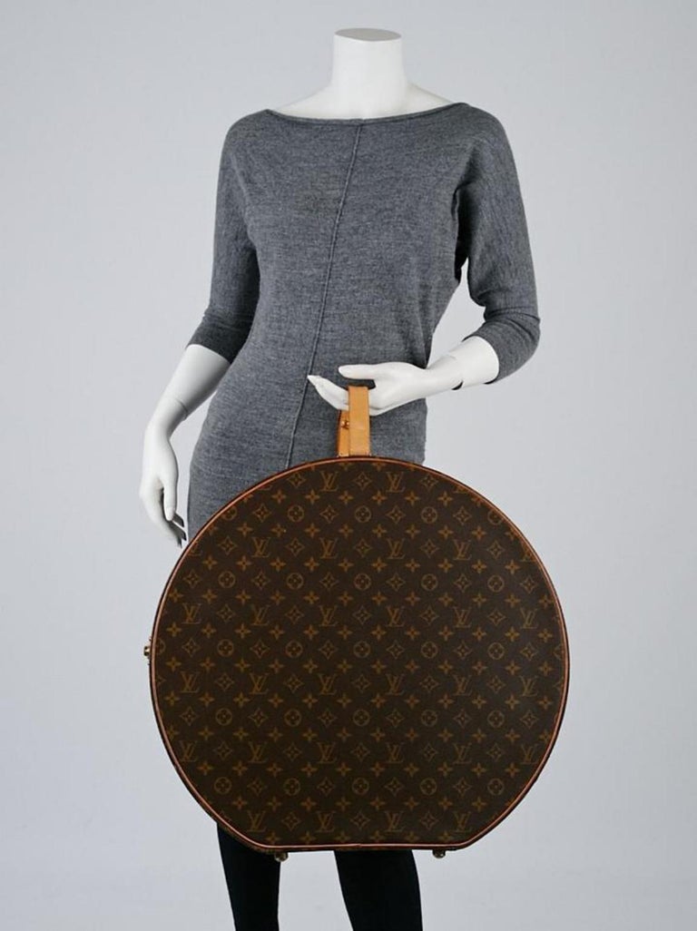 Louis Vuitton Monogram Boite Chapeau Hat Box 50 226925 Brown Coated Canvas Weeke For Sale at 1stdibs