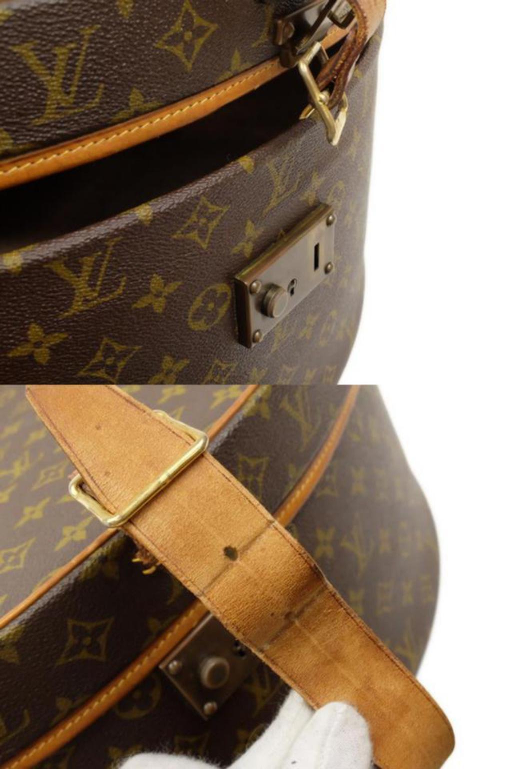 Louis Vuitton Monogram Boite Chapeau Hat Box 50 226925 Brown Coated Canvas Weeke In Good Condition For Sale In Forest Hills, NY
