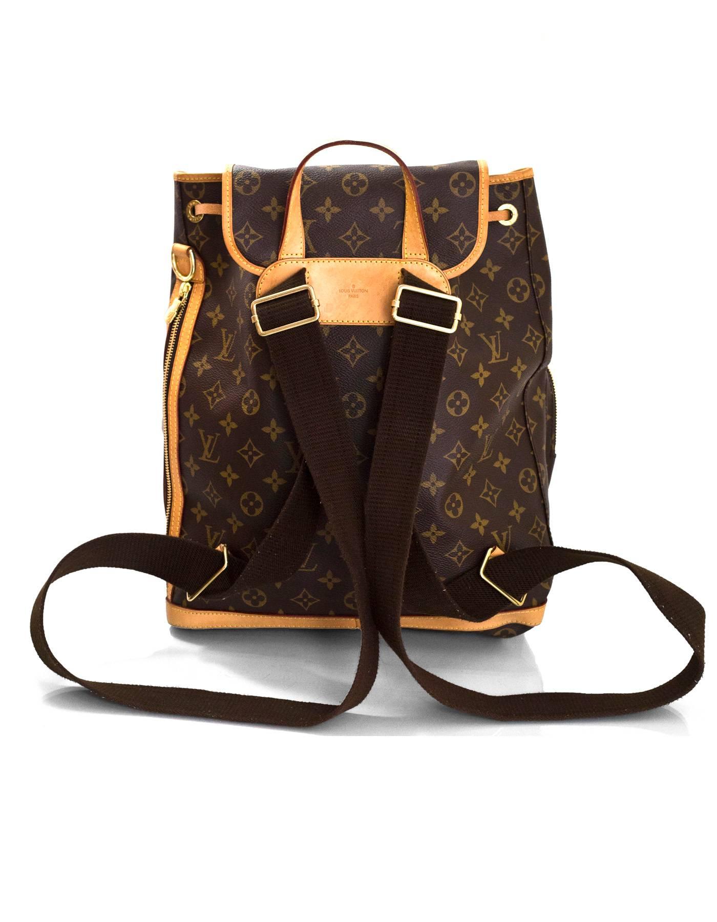 Black Louis Vuitton Monogram Bosphore Backpack Bag with Dust Bag