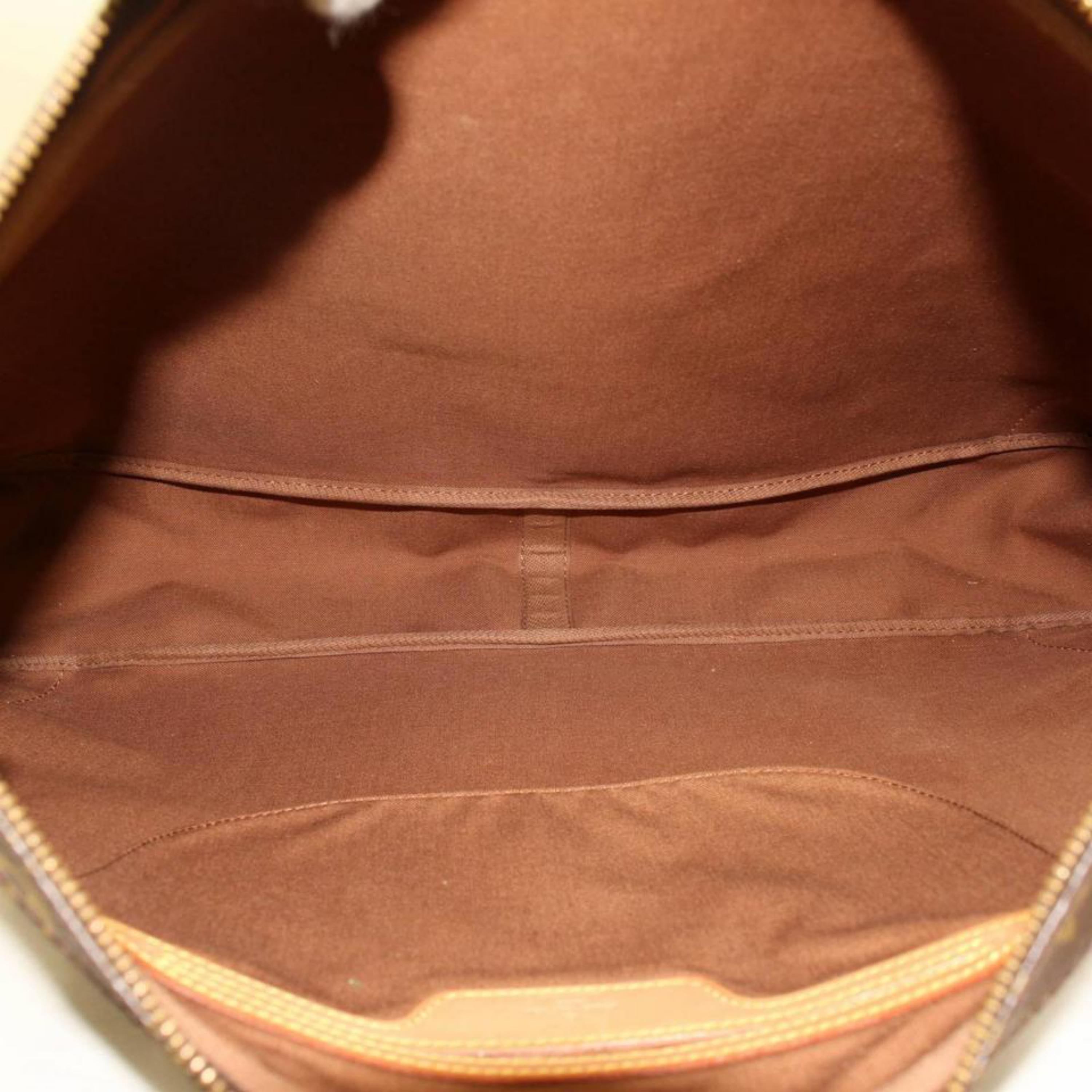 Louis Vuitton Monogram Boulgone 50 Hobo 867277 Brown Coated Canvas Shoulder Bag In Good Condition For Sale In Forest Hills, NY