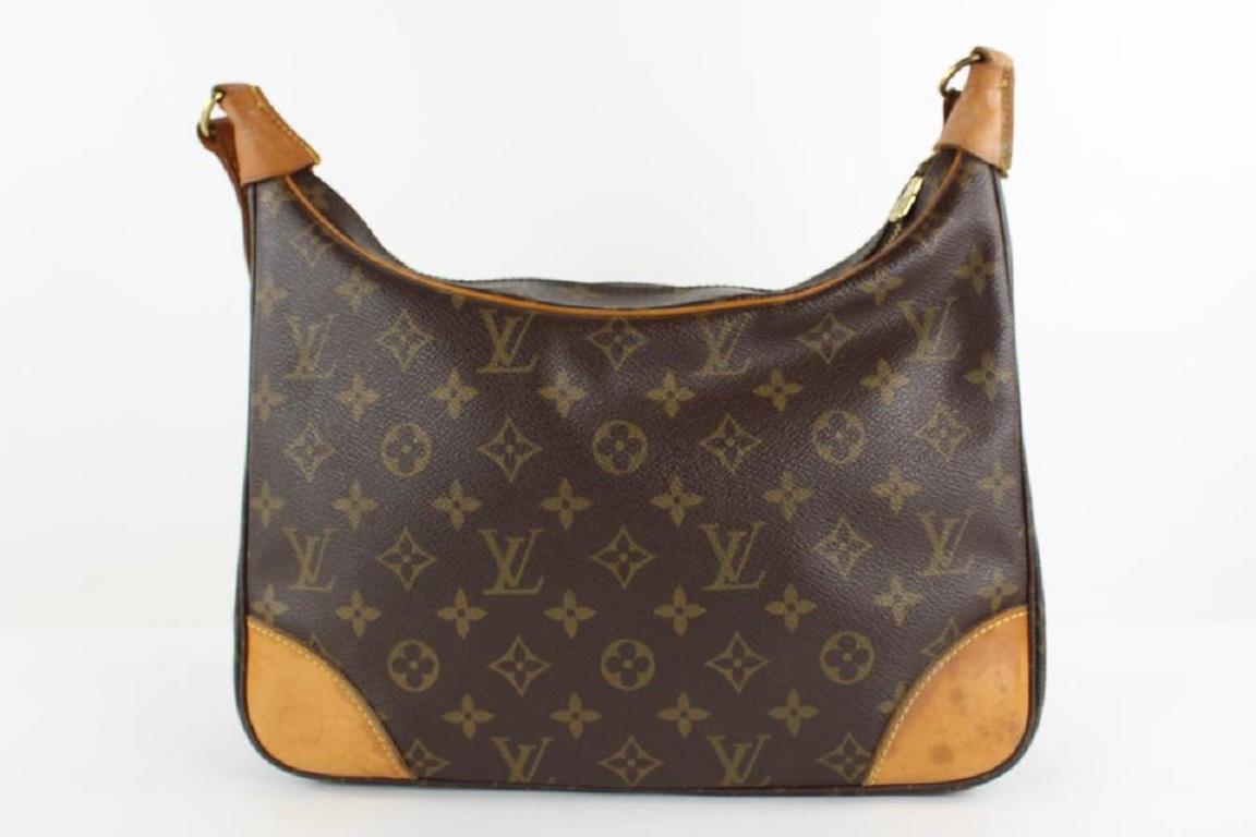 Louis Vuitton Monogram Boulogne Zip Hobo Shoulder Bag 7LVS1210 In Good Condition For Sale In Dix hills, NY