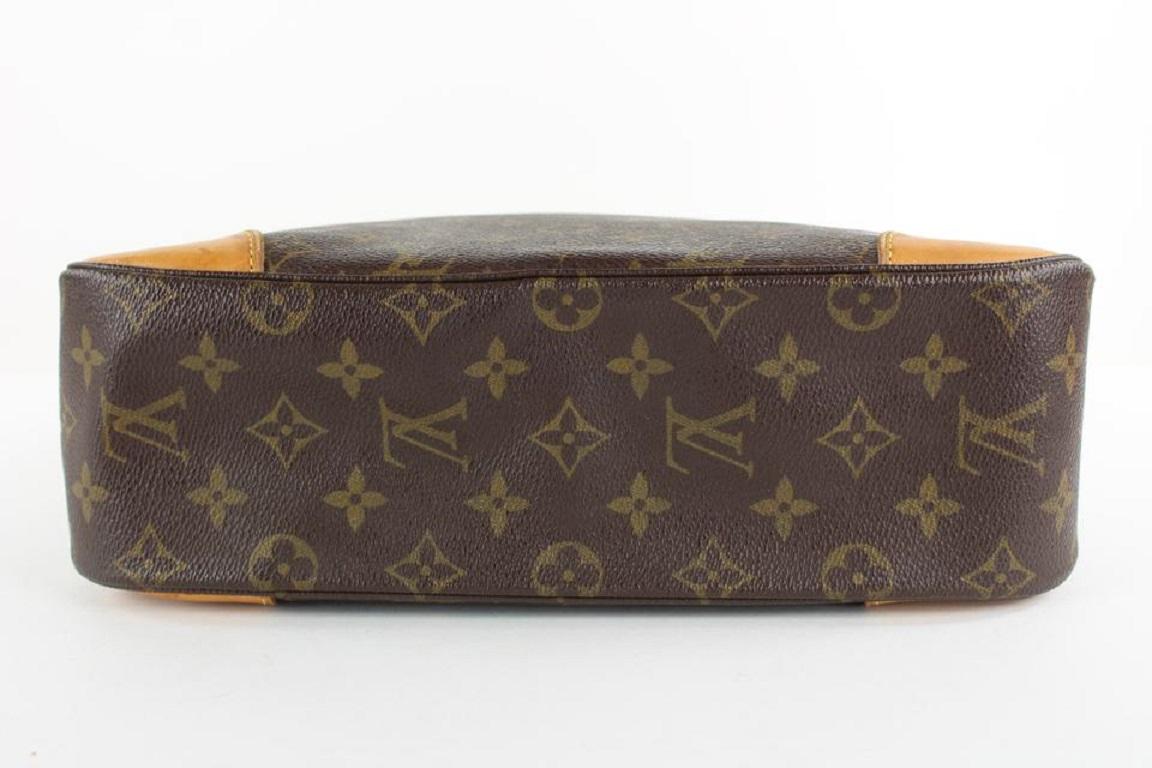 Louis Vuitton Monogram Boulogne Zip Hobo Shoulder Bag 7LVS1210 For Sale 1