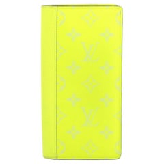 Used Louis Vuitton Monogram Brazza Bi fold Long Wallet Yellow