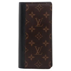 Louis Vuitton Monogram Brazza Lange Brieftasche Braun x Schwarz