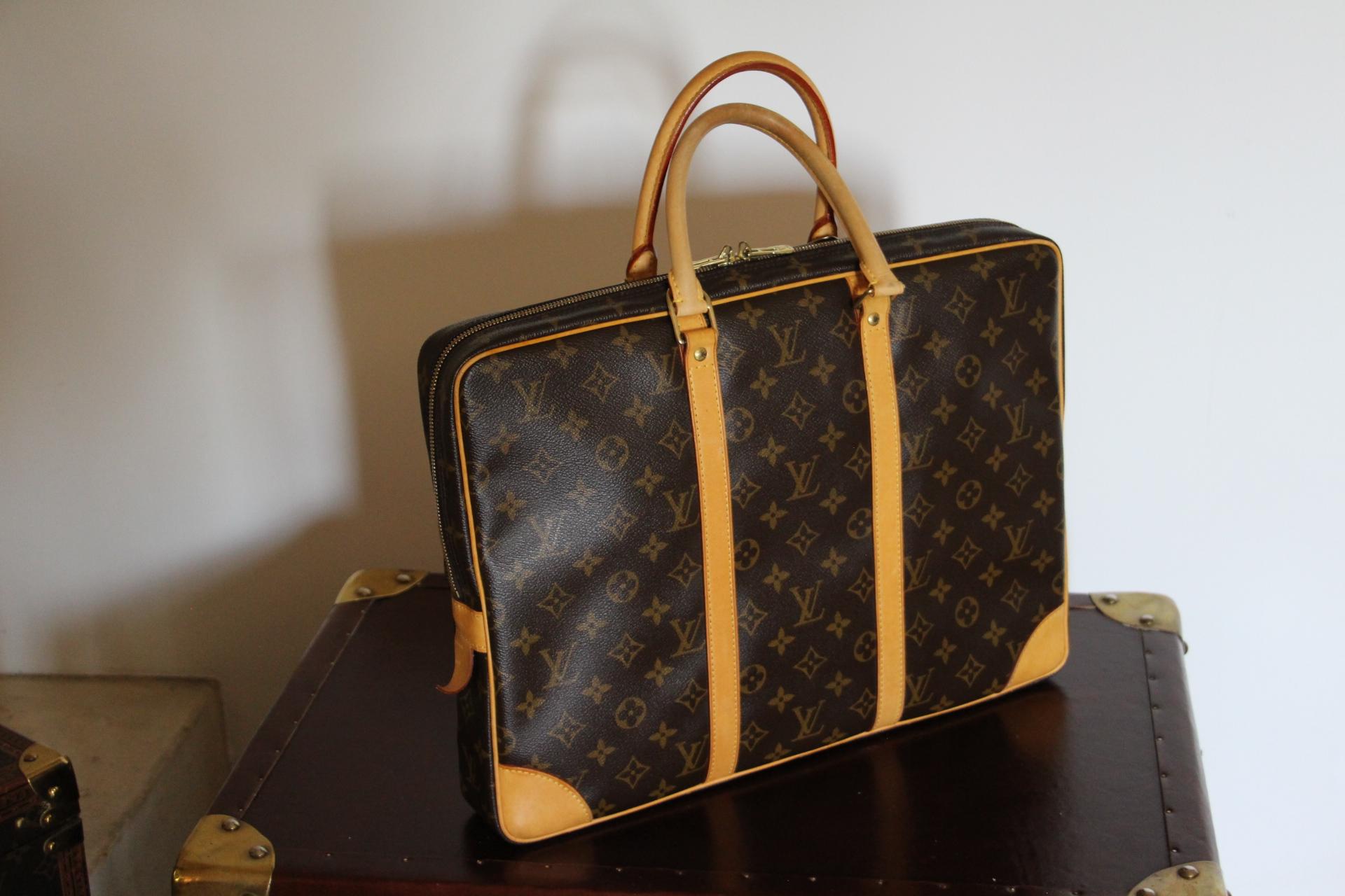 Women's or Men's Louis Vuitton Monogram Briefcase Business Bag  For Sale
