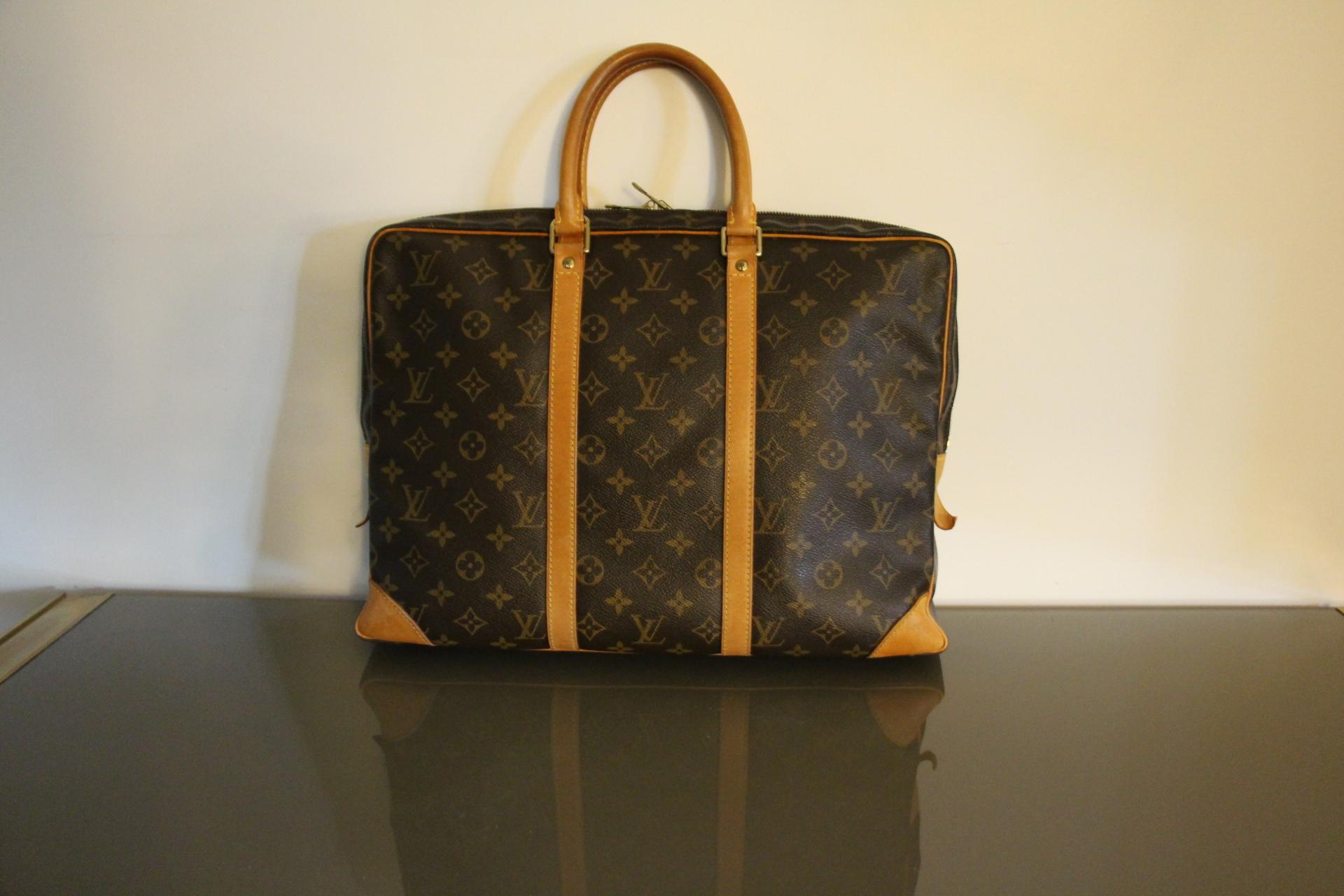 Women's or Men's Louis Vuitton Monogram Briefcase Business Bag For Sale